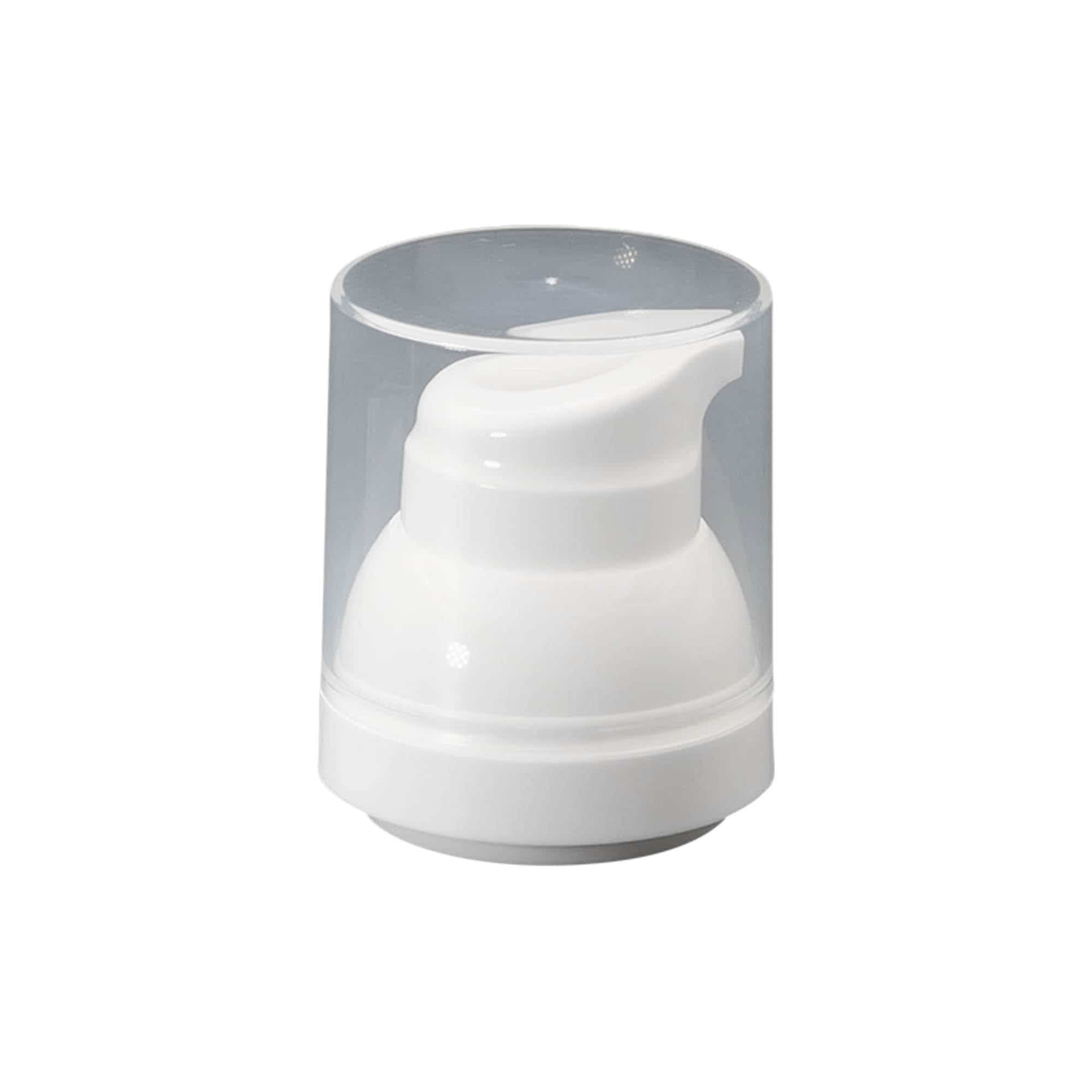 Tête de pompe distributeur sans air 'Mezzo', plastique PP, blanc Tête de pompe distributeur sans air 'Mezzo', plastique PP, blanc