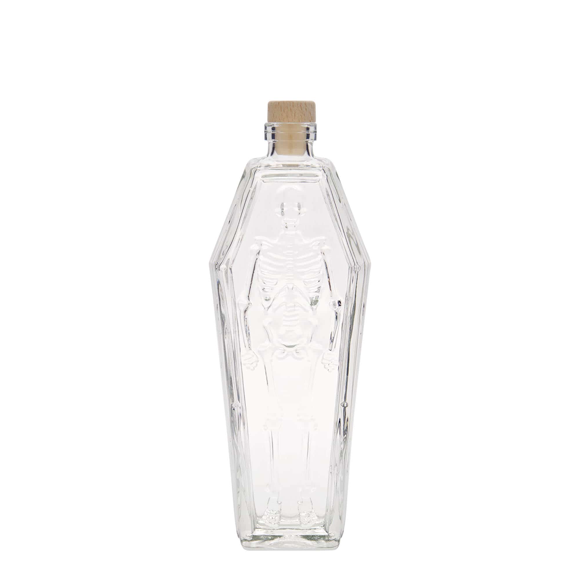 Flacon en verre 200 ml « cercueil », ouverture : bouchon en liège