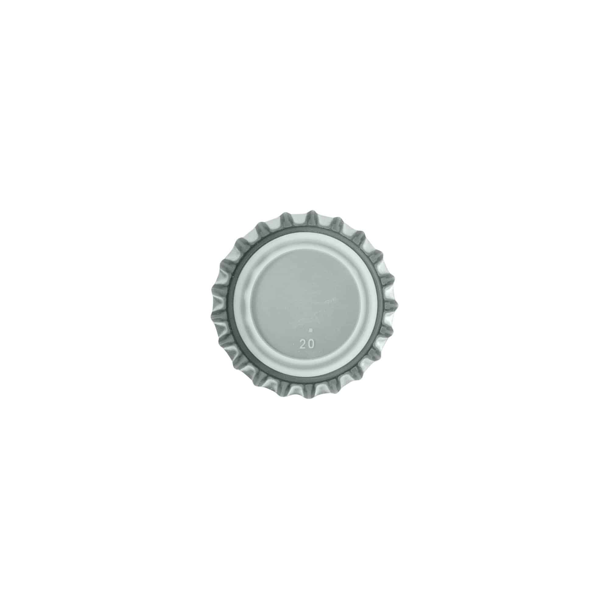 Capsule à couronne 26 mm, métal, argenté Capsule à couronne 26 mm, métal, argenté