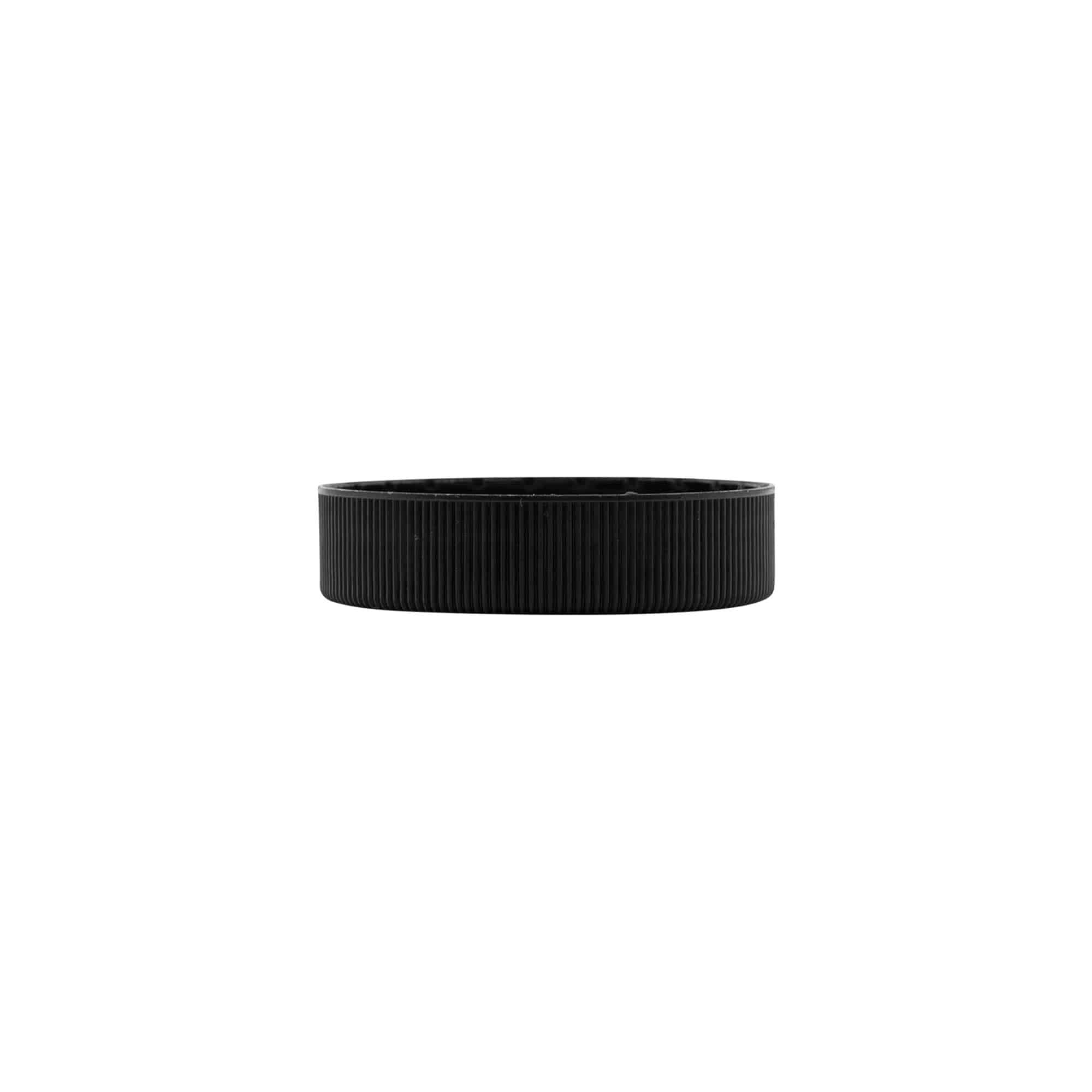 Bouchon à vis avec insert en EPE, plastique PP, noir, pour ouverture : DIN 60