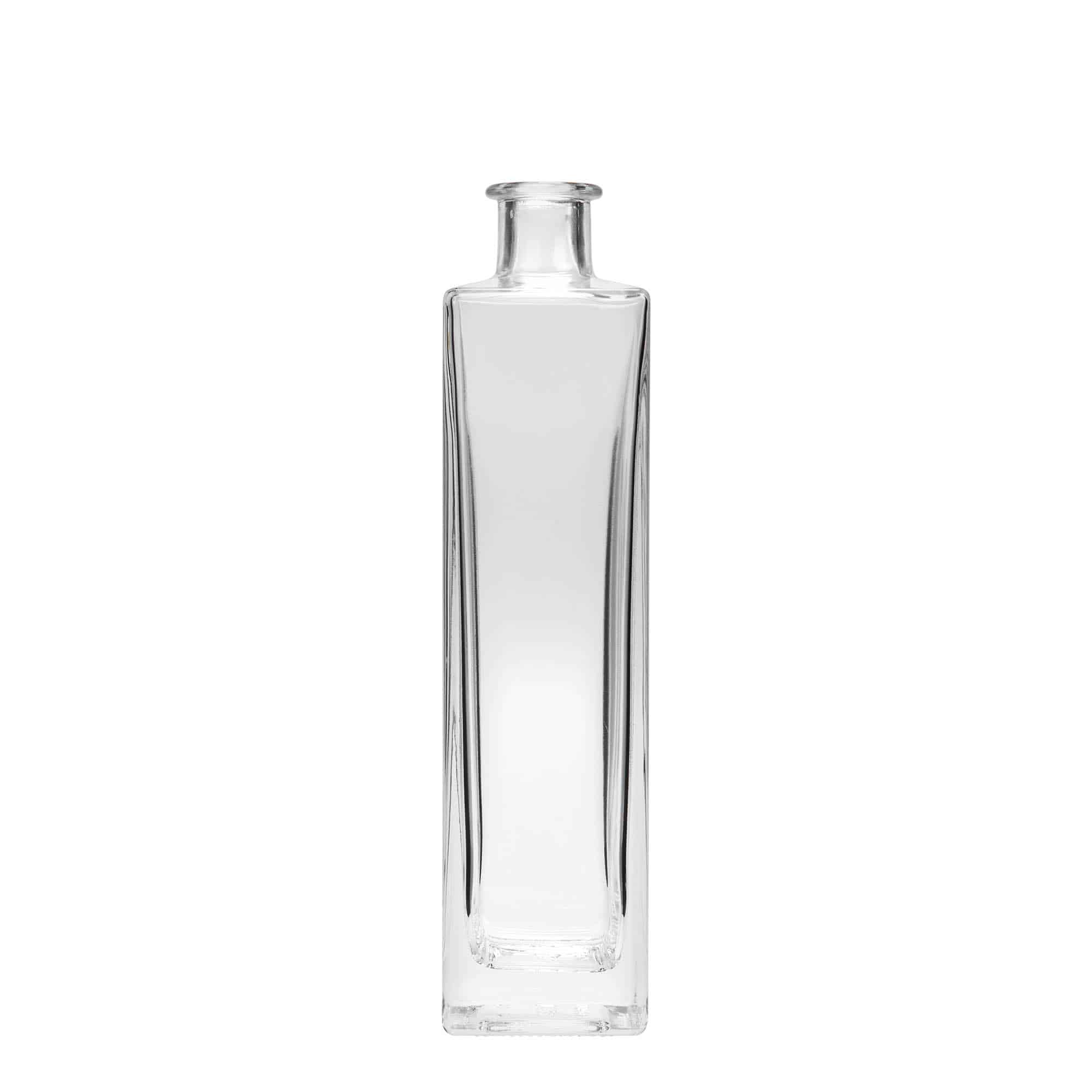 Bouteille en verre 500 ml « Rafaello », carrée, ouverture : bouchon en liège Bouteille en verre 500 ml « Rafaello », carrée, ouverture : bouchon en liège