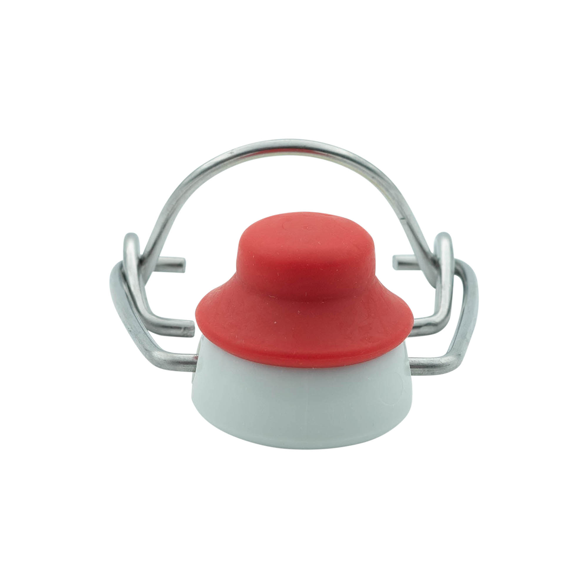 Fermeture à boucle taille spéciale, plastique, rouge-blanc