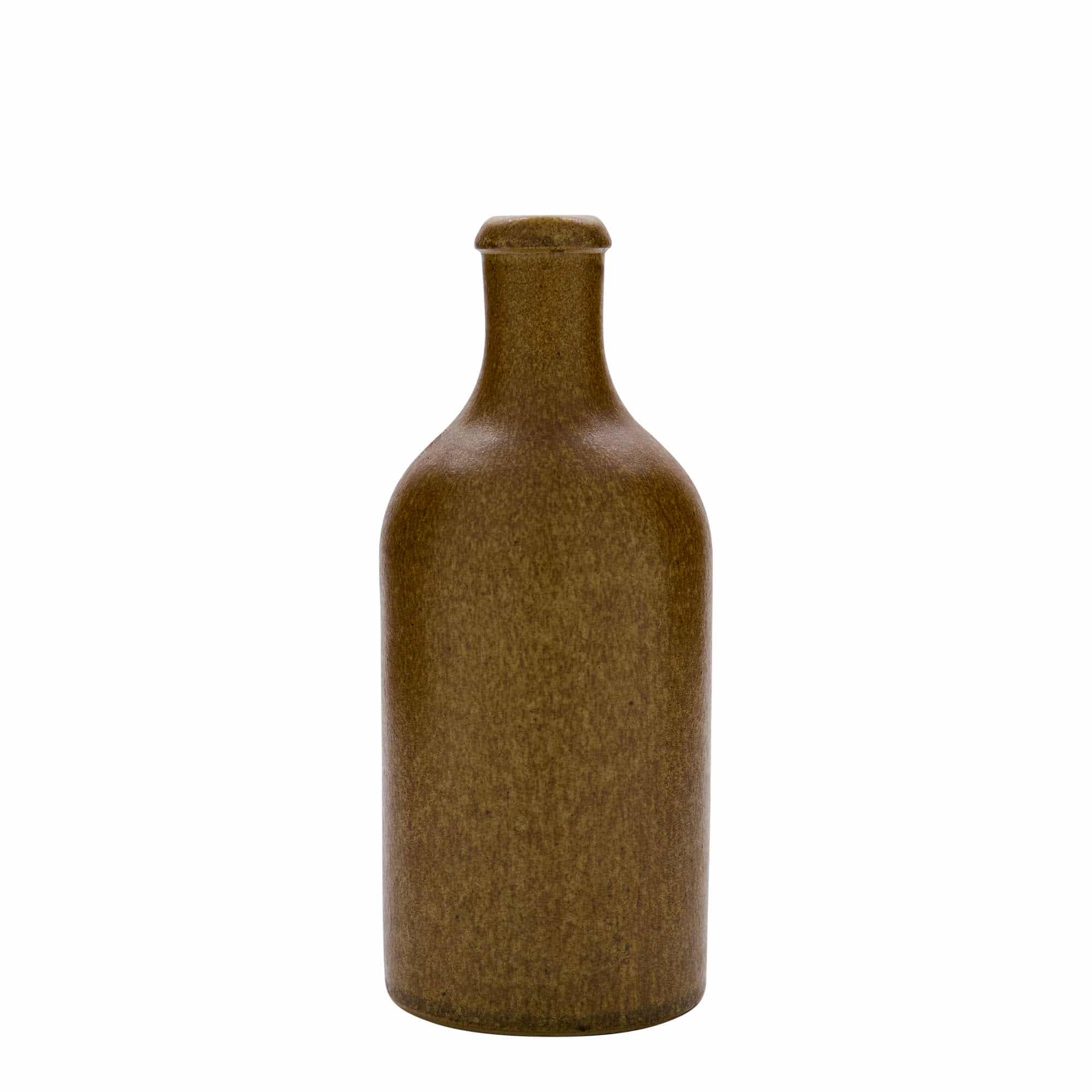 Chope en terre cuite 500 ml, grès, cristal brun, bouchage: bouchon