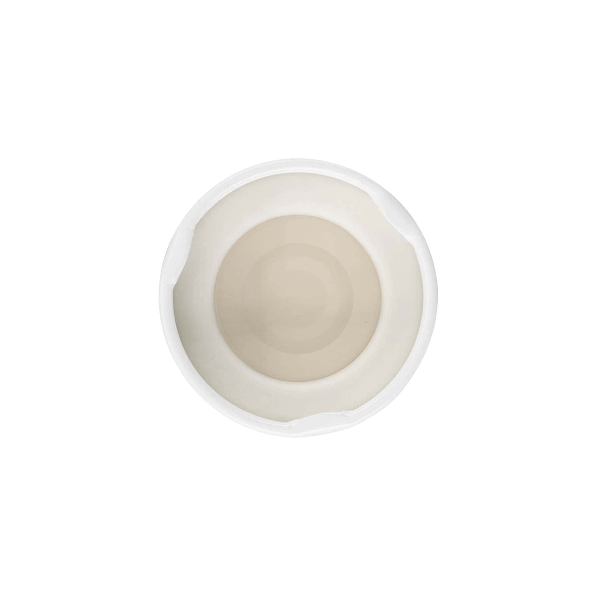 Bouchon à vis, tôle blanche, blanc, pour ouverture : TO 38 Bouchon à vis, tôle blanche, blanc, pour ouverture : TO 38