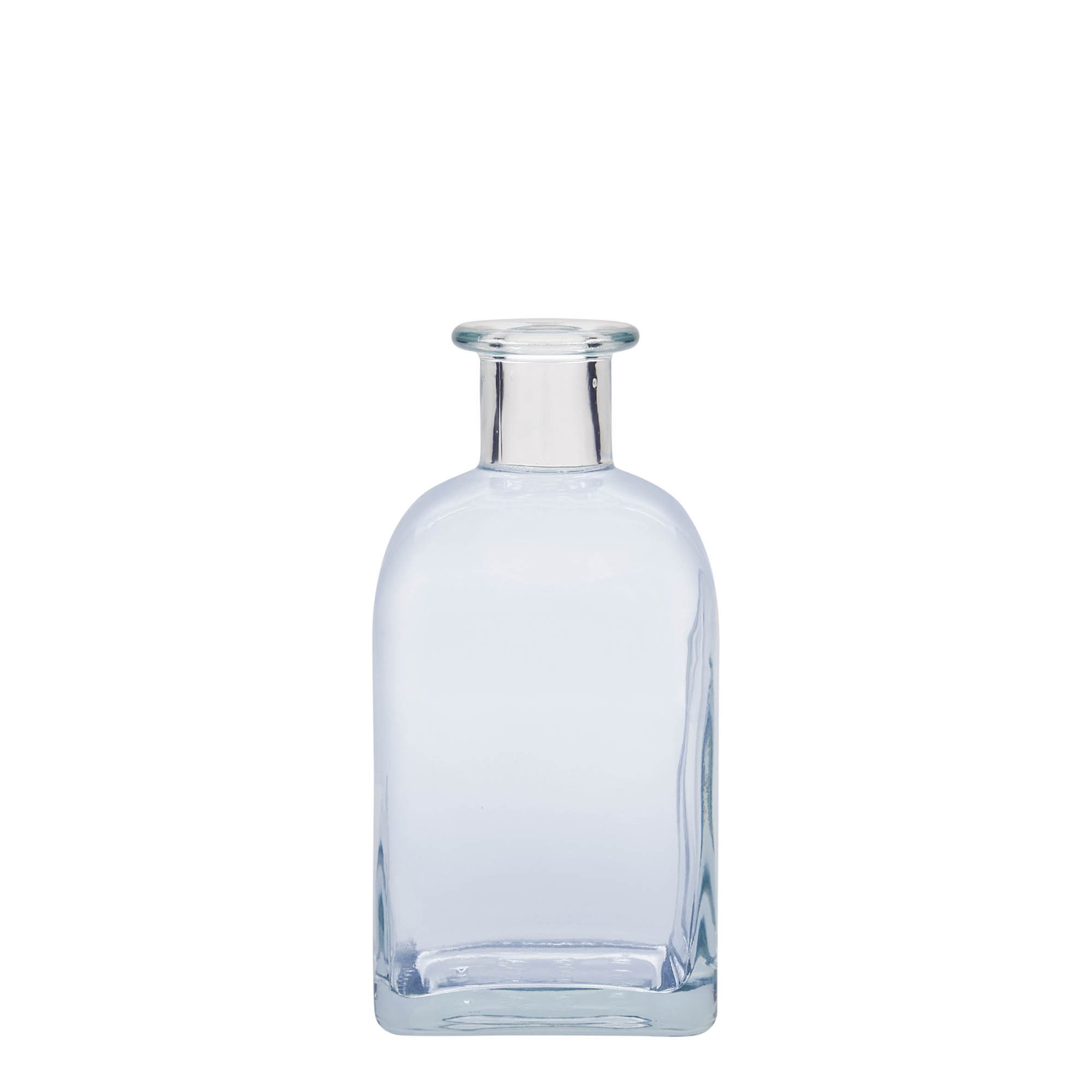 Bouteille en verre 350 ml Apotheker Carré, carrée, ouverture : bouchon en liège Bouteille en verre 350 ml Apotheker Carré, carrée, ouverture : bouchon en liège