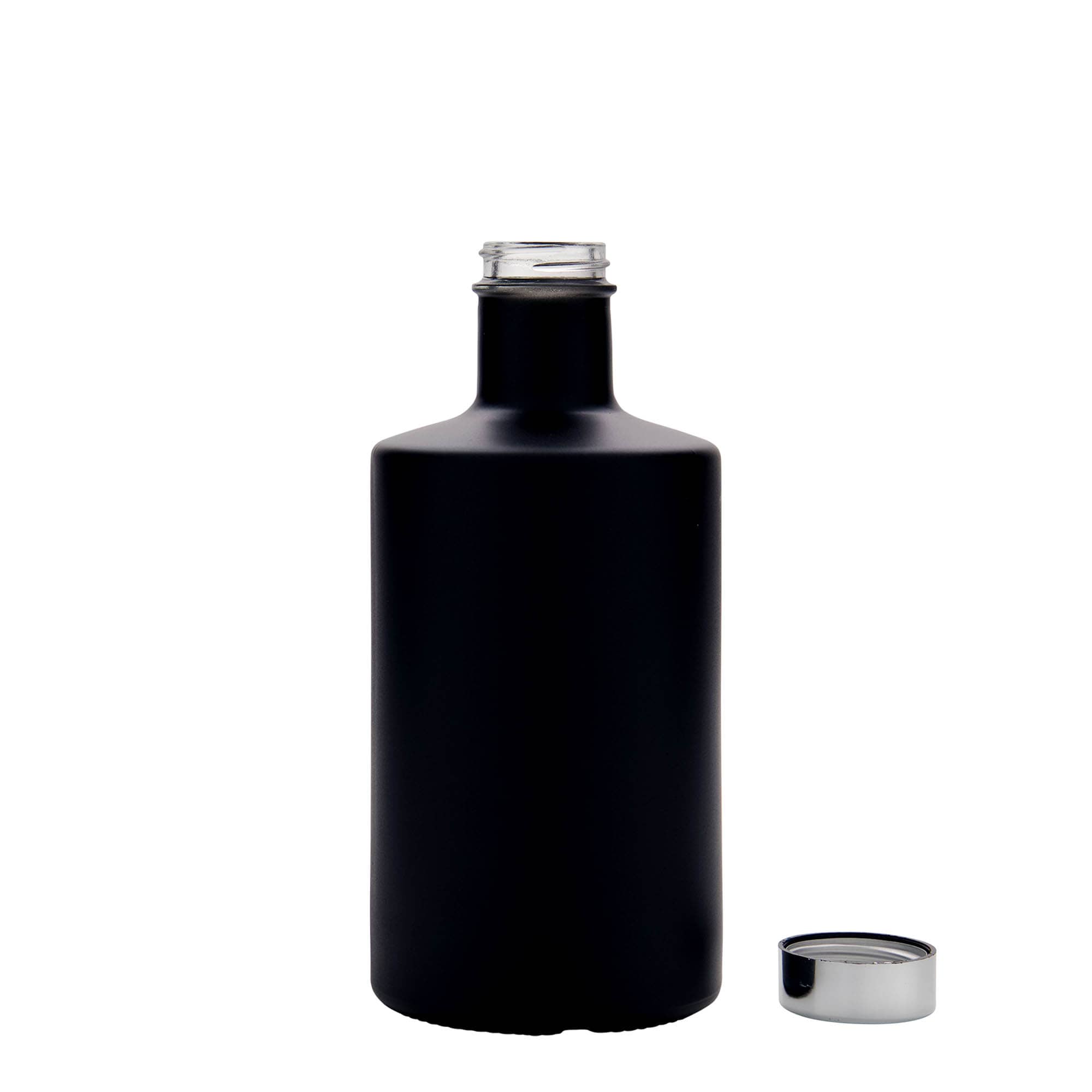 Bouteille en verre 500 ml 'Caroline', noire, ouverture : GPI 33