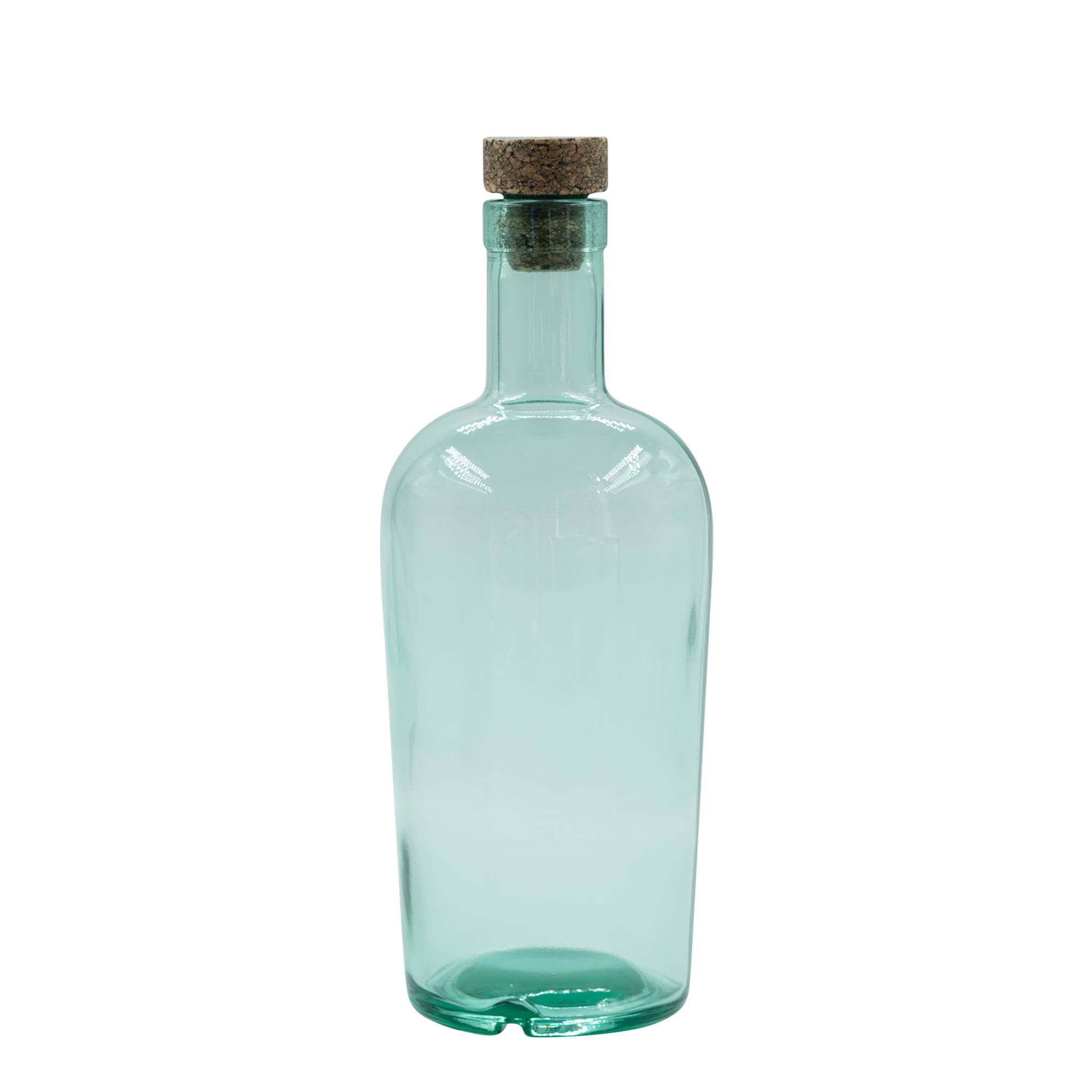 Bouteille en verre 700 ml 'Teo Light', ouverture : bouchon en liège Bouteille en verre 700 ml 'Teo Light', ouverture : bouchon en liège