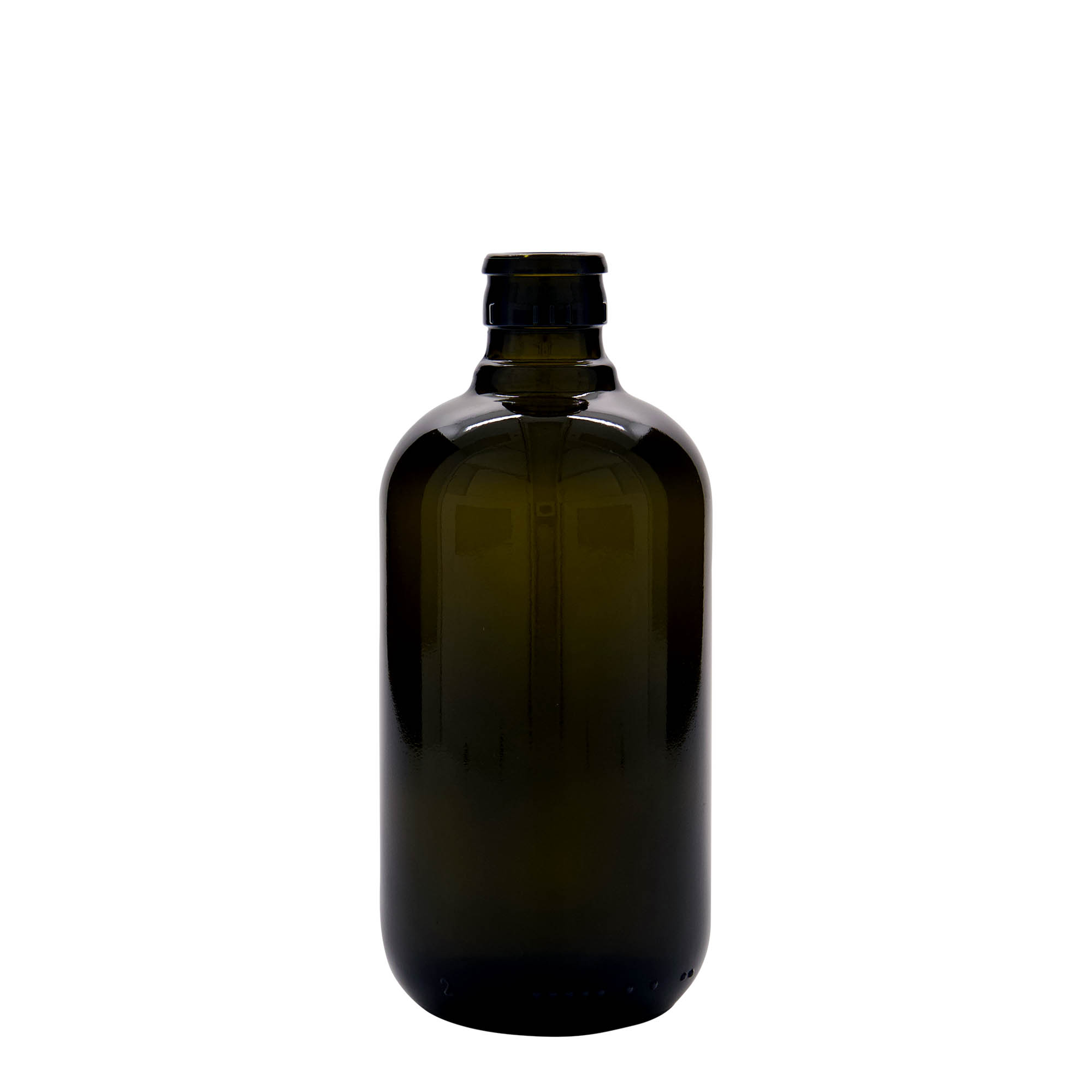 Bouteille de vinaigre/huile 500 ml 'Biolio', verre vert antique, embouchure : DOP Bouteille de vinaigre/huile 500 ml 'Biolio', verre vert antique, embouchure : DOP