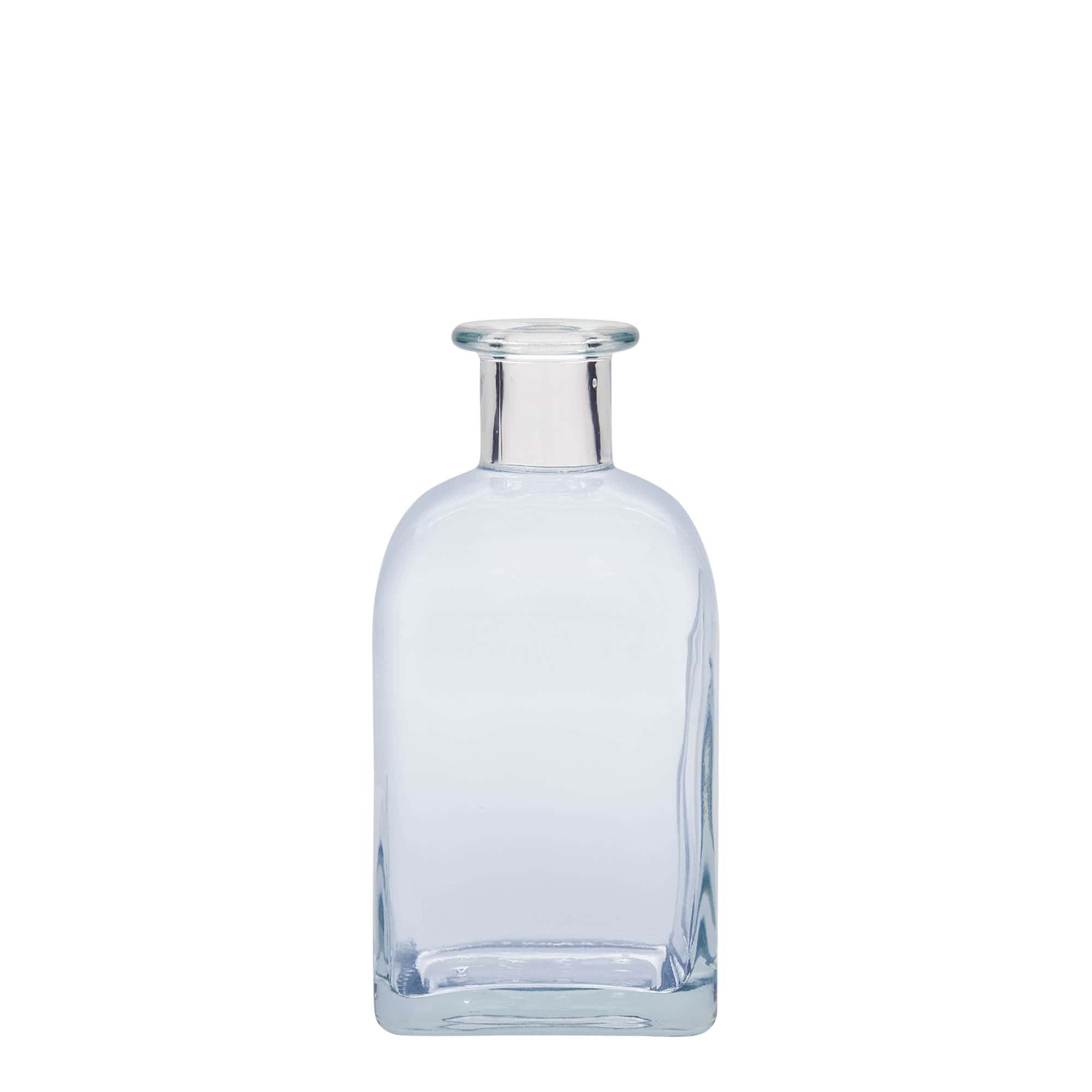 Bouteille en verre 350 ml Apotheker Carré, carrée, ouverture : bouchon en liège Bouteille en verre 350 ml Apotheker Carré, carrée, ouverture : bouchon en liège