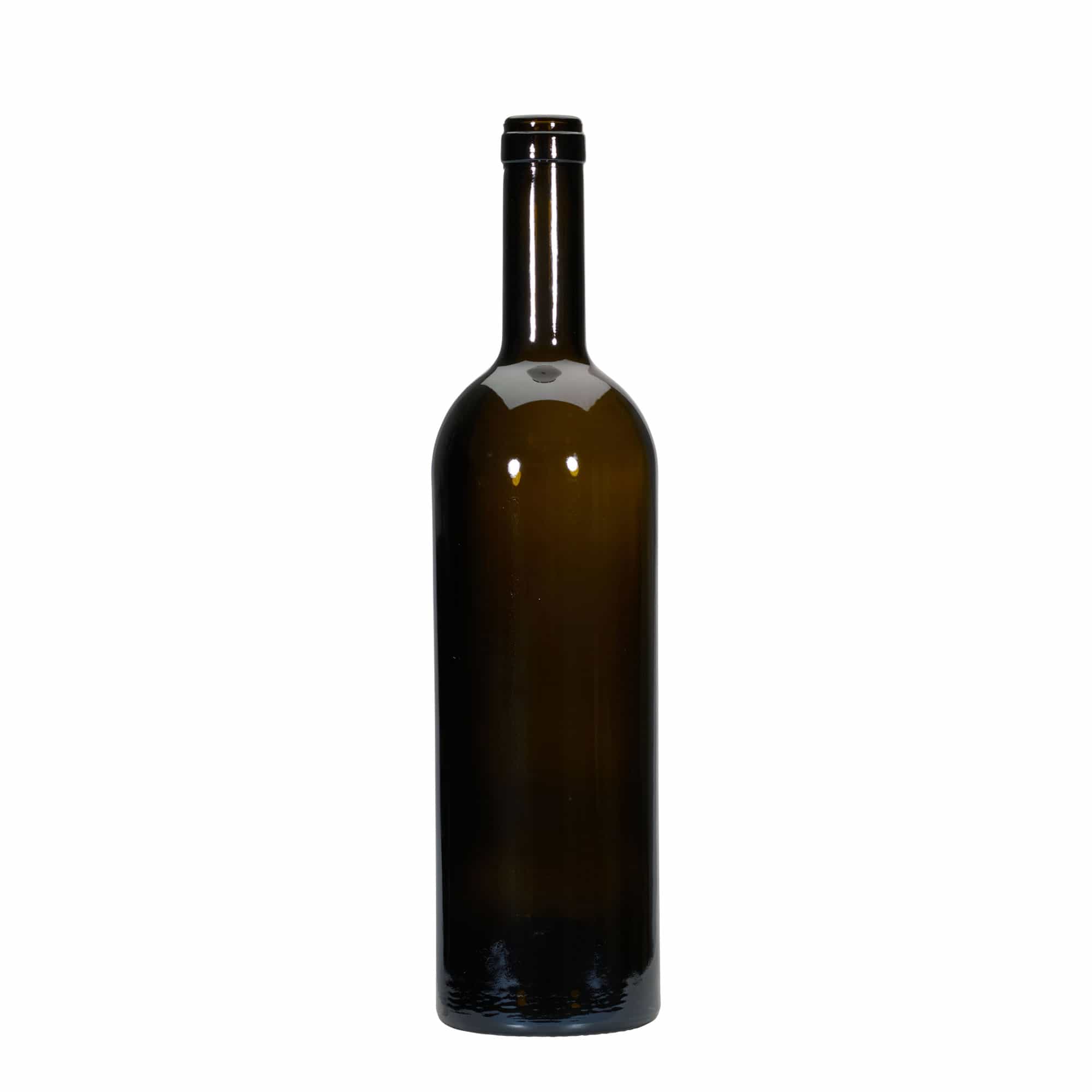 Bouteille de vin 750 ml 'Golia', vert antique, ouverture : liège