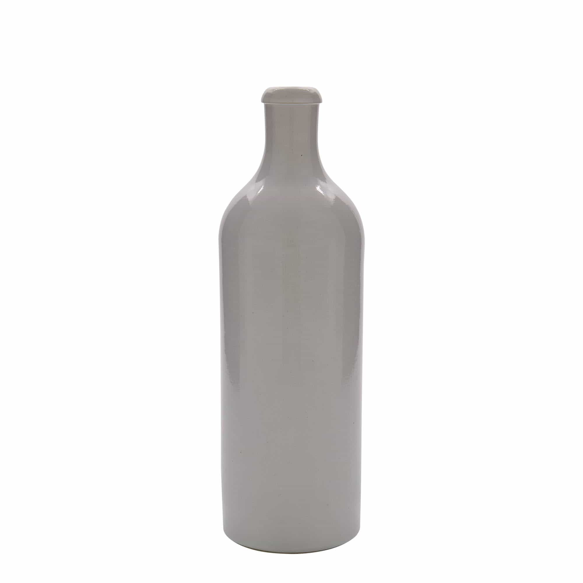 Chope en terre cuite 750 ml, grès, blanc, bouchage: bouchon Chope en terre cuite 750 ml, grès, blanc, bouchage: bouchon