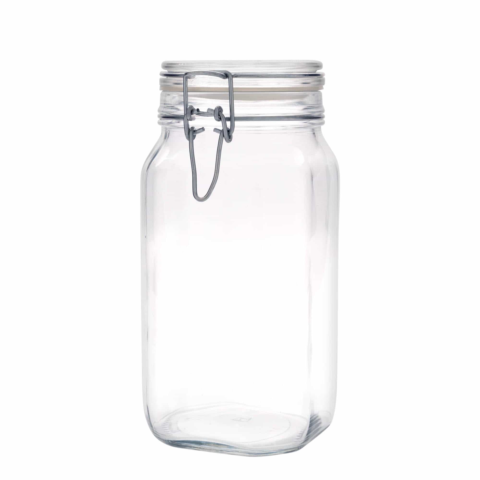 Bocal à fermeture mécanique 1 500 ml 'Fido', carré, bouchage: bouchon mécanique Bocal à fermeture mécanique 1 500 ml 'Fido', carré, bouchage: bouchon mécanique