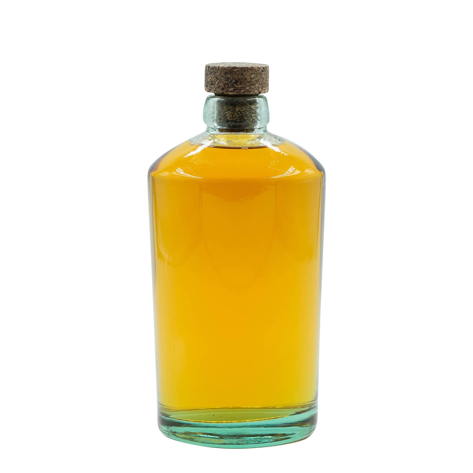Bouteille en verre 700 ml « Barrel », ouverture : bouchon en liège