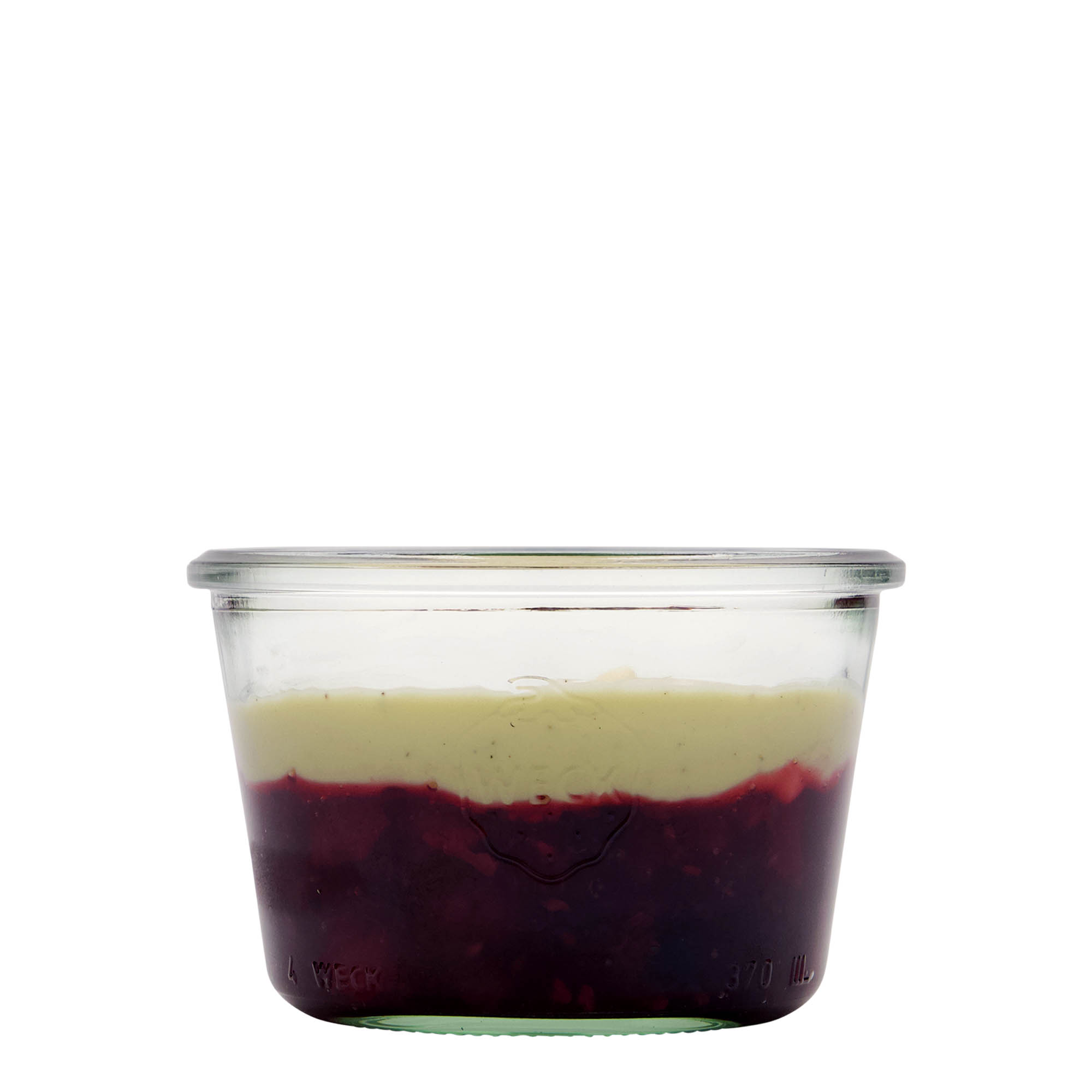 370 ml bocal WECK à fond large, ouverture : bord rond 370 ml bocal WECK à fond large, ouverture : bord rond