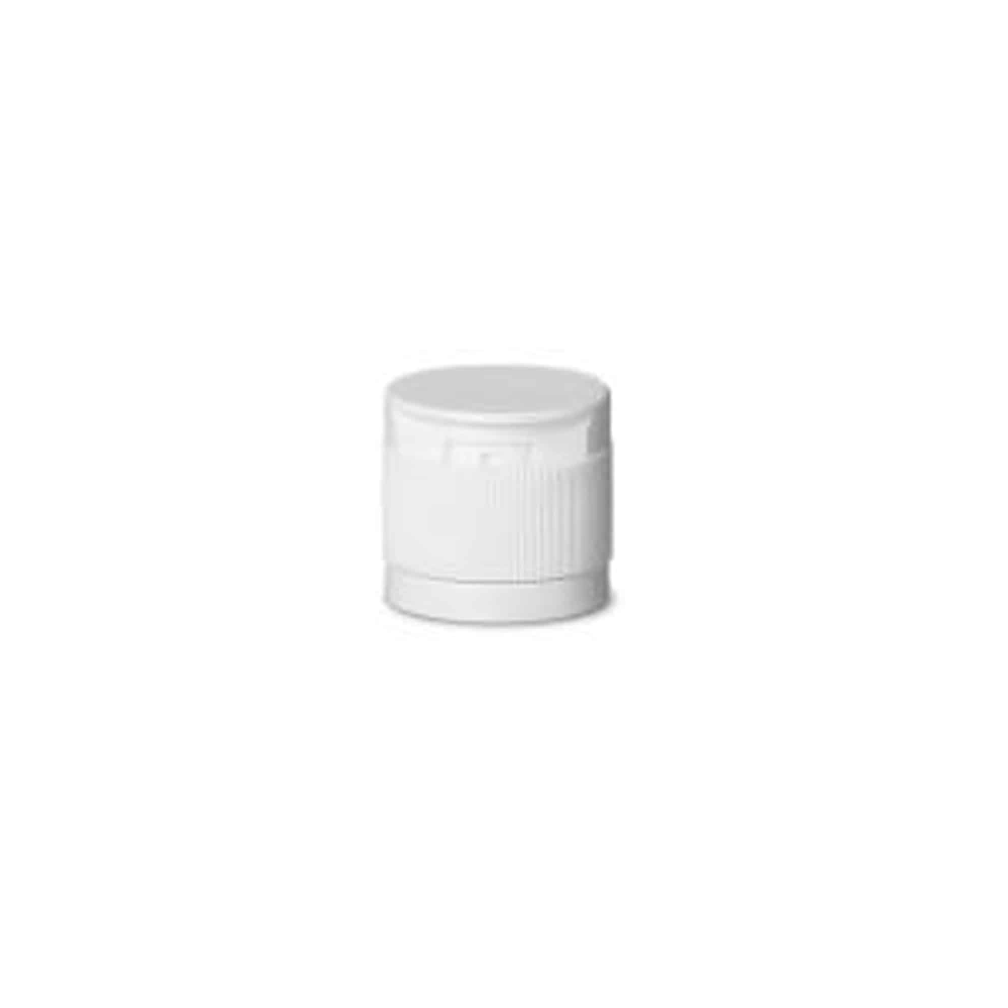 Bouchon à vis avec charnière, plastique PP blanc, pour goulot : DIN 18 Bouchon à vis avec charnière, plastique PP blanc, pour goulot : DIN 18