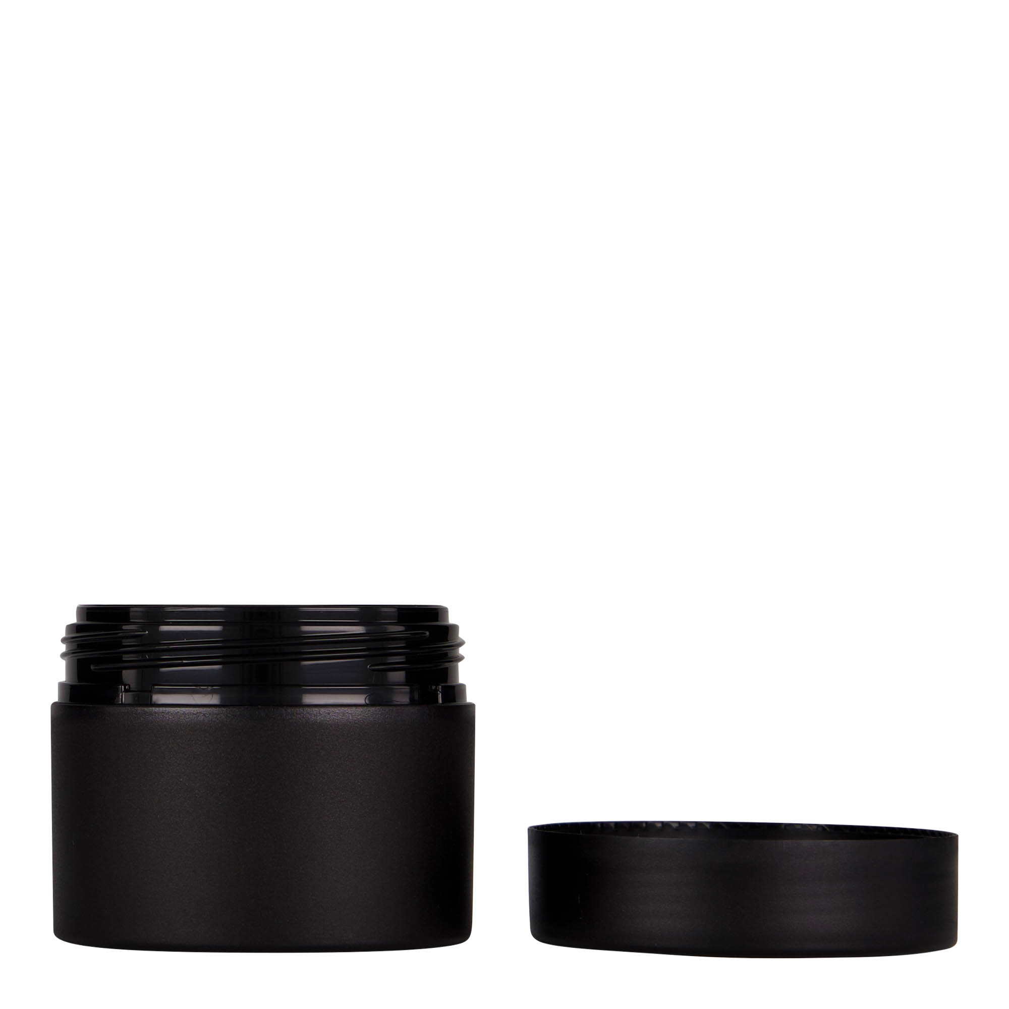 Pot en plastique 100 ml 'Antonella', PP, noir, ouverture : bouchon à vis