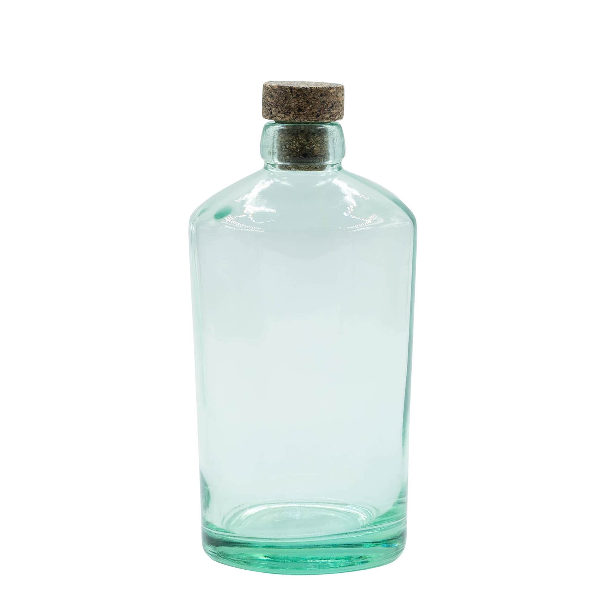 Bouteille en verre 700 ml « Barrel », ouverture : bouchon en liège