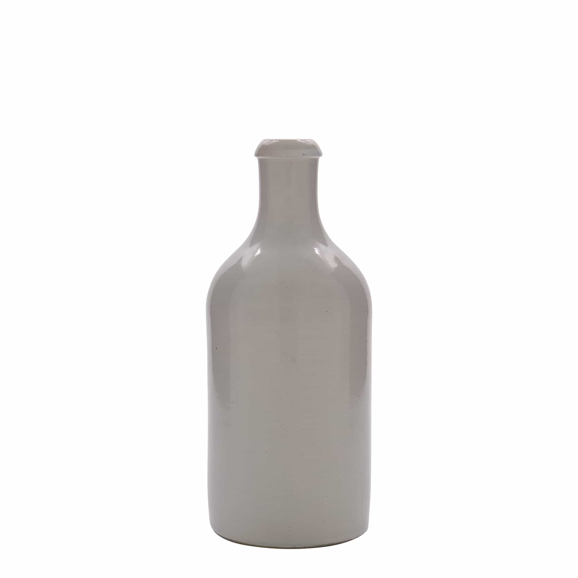 Chope en terre cuite 500 ml, grès, blanc, bouchage: bouchon Chope en terre cuite 500 ml, grès, blanc, bouchage: bouchon