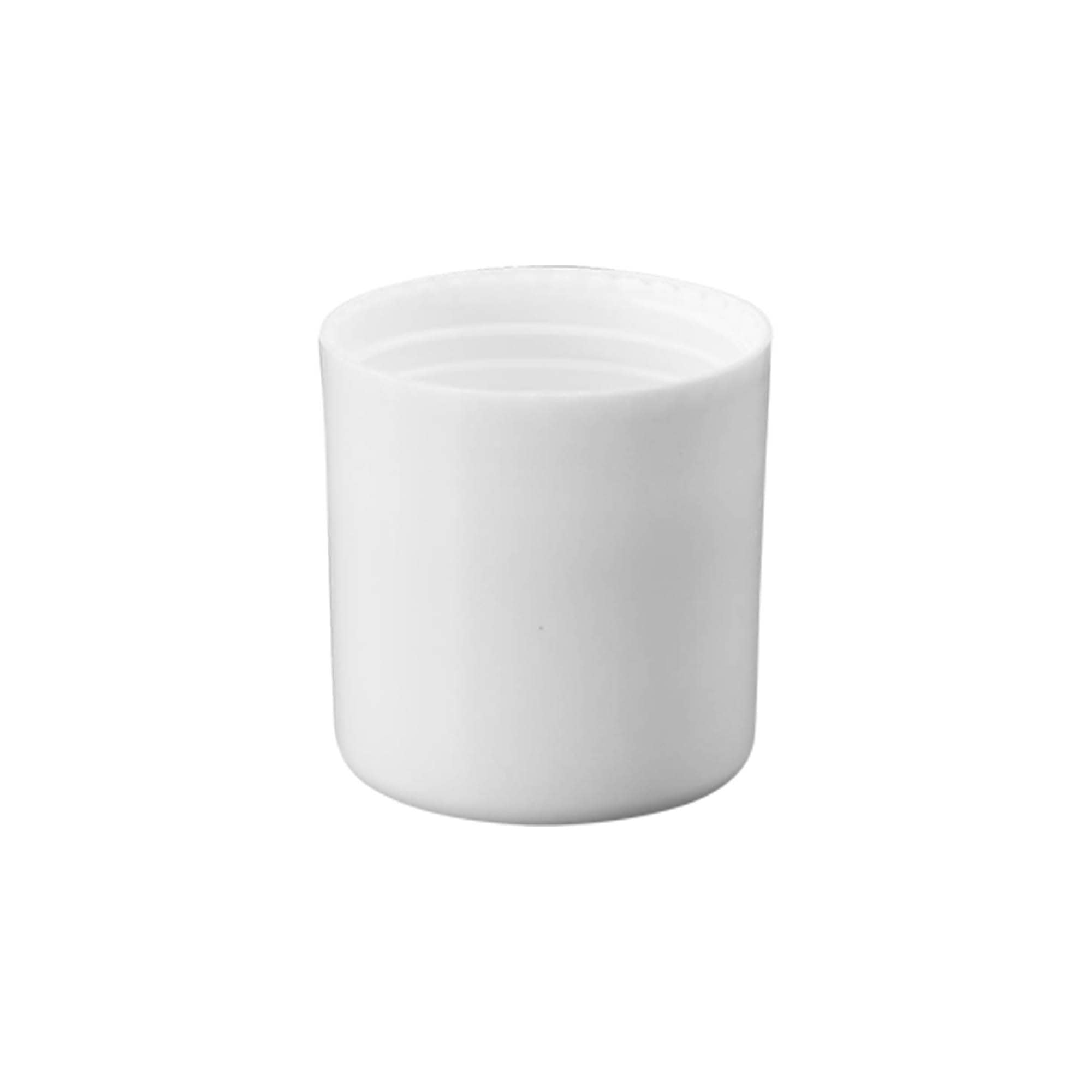 Bouchon pour flacon roll-on de 50 ml, plastique PP, blanc, pour embout : fermeture à vis