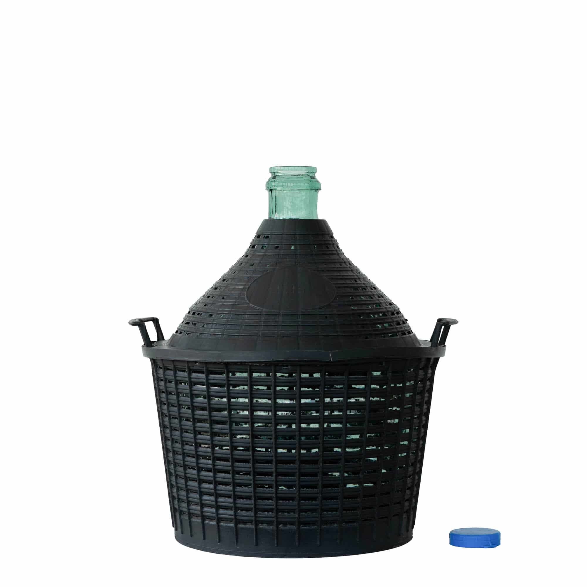 Dame-jeanne 15 l à col étroit, verre, bouchage: couvercle cloche