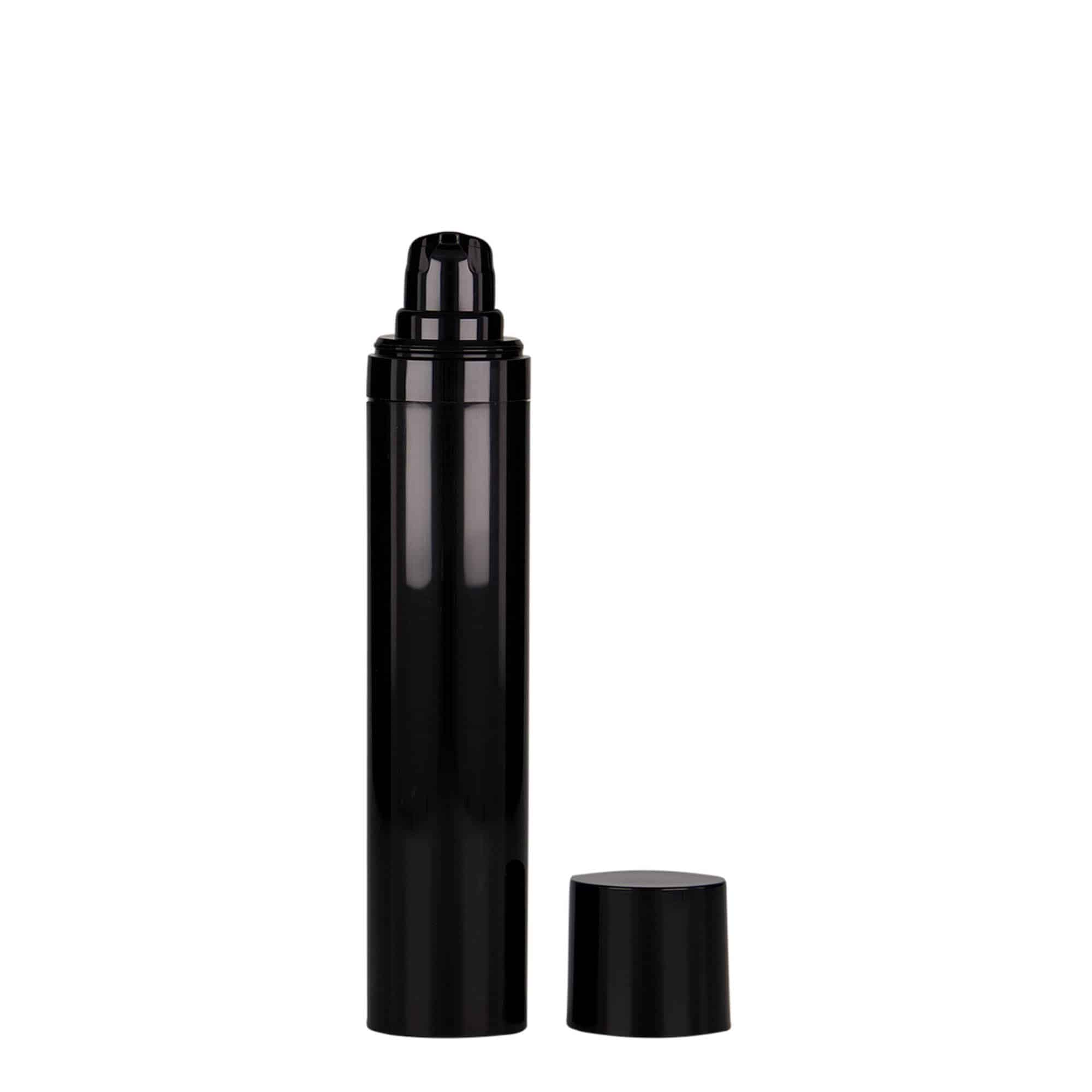 Flacon airless 50 ml 'Micro', plastique PP, noir