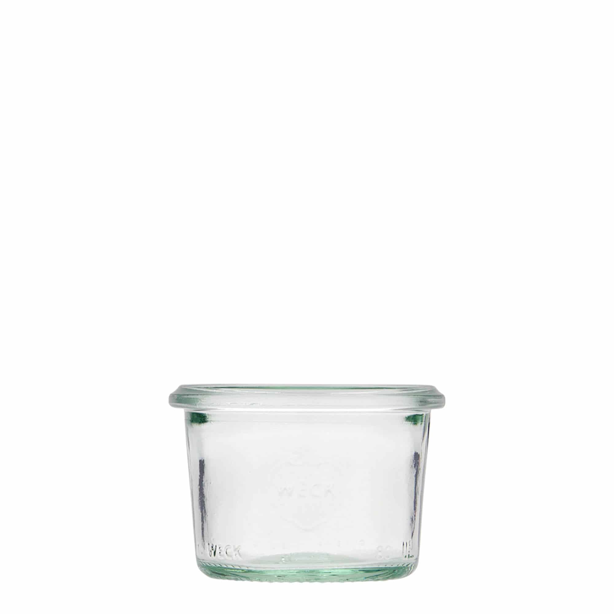 Verrine WECK 80 ml, bouchage: bords arrondis Verrine WECK 80 ml, bouchage: bords arrondis