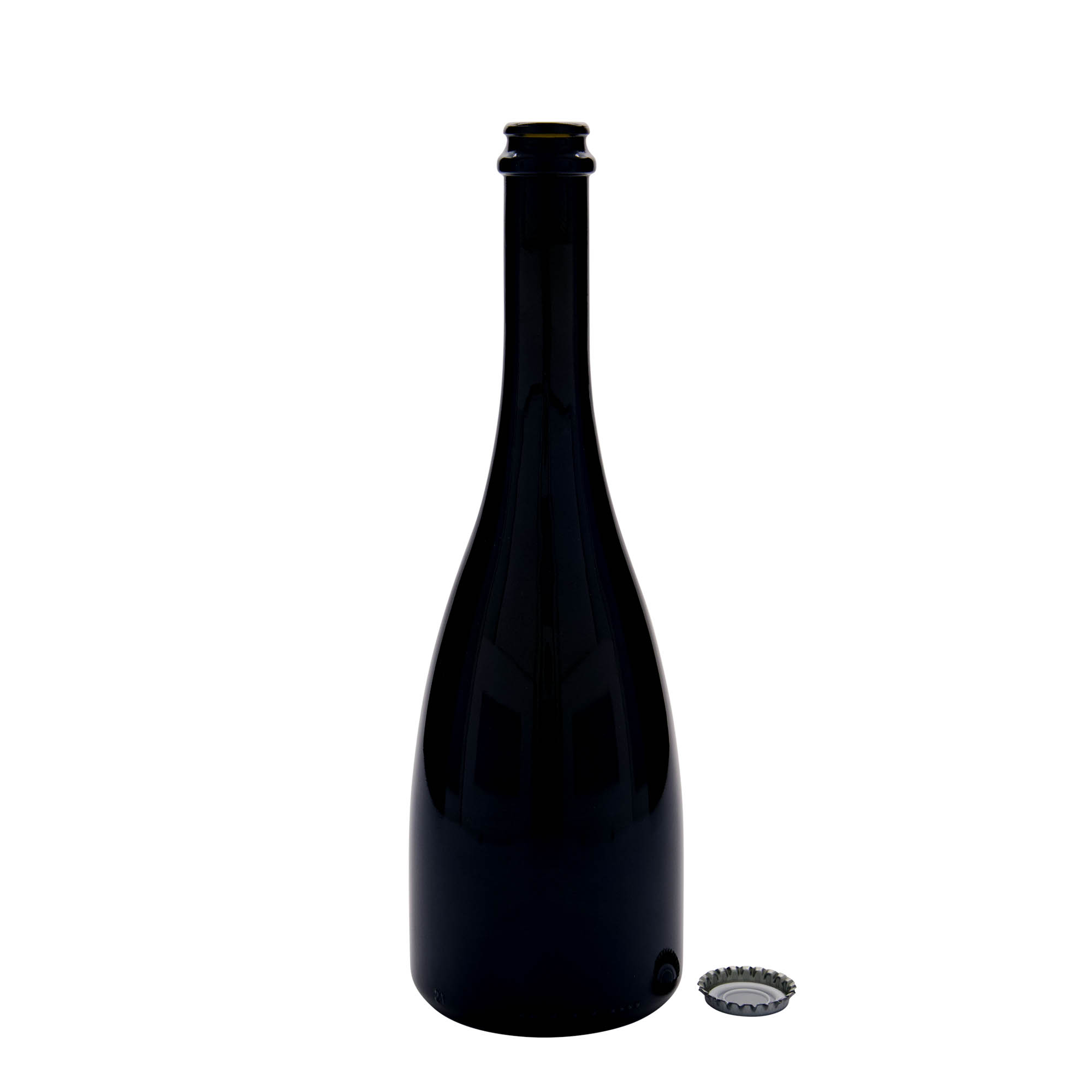 Bouteille de bière / de champagne 750 ml 'Tosca', verre, vert antique, ouverture : capsule couronne Bouteille de bière / de champagne 750 ml 'Tosca', verre, vert antique, ouverture : capsule couronne