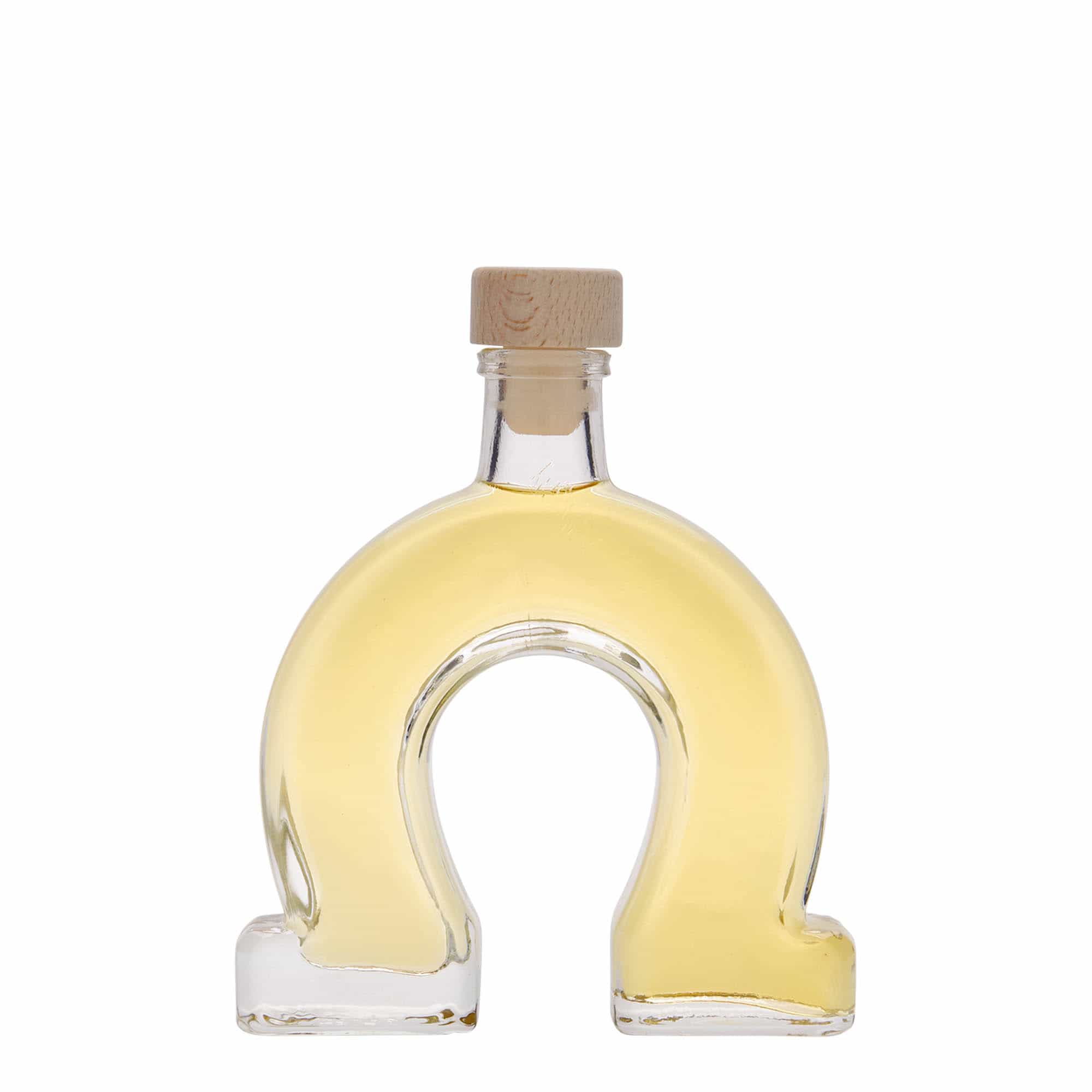 Bouteille en verre 100 ml 'Fer à cheval', bouchage: bouchon