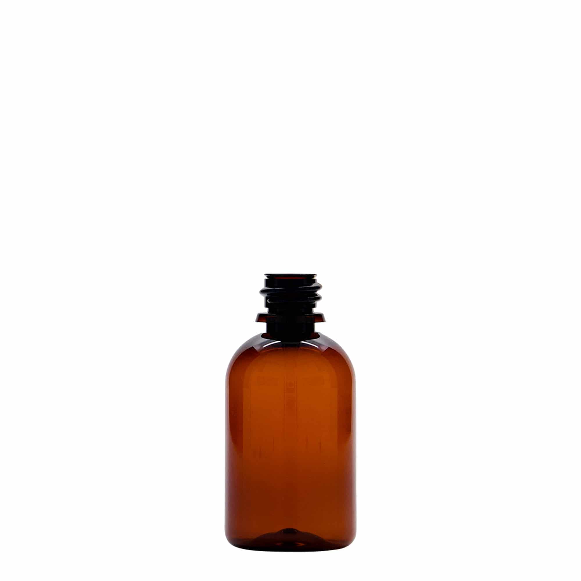Flacon médical PET 50 ml « Easy Living », brun, plastique, ouverture : DIN 18