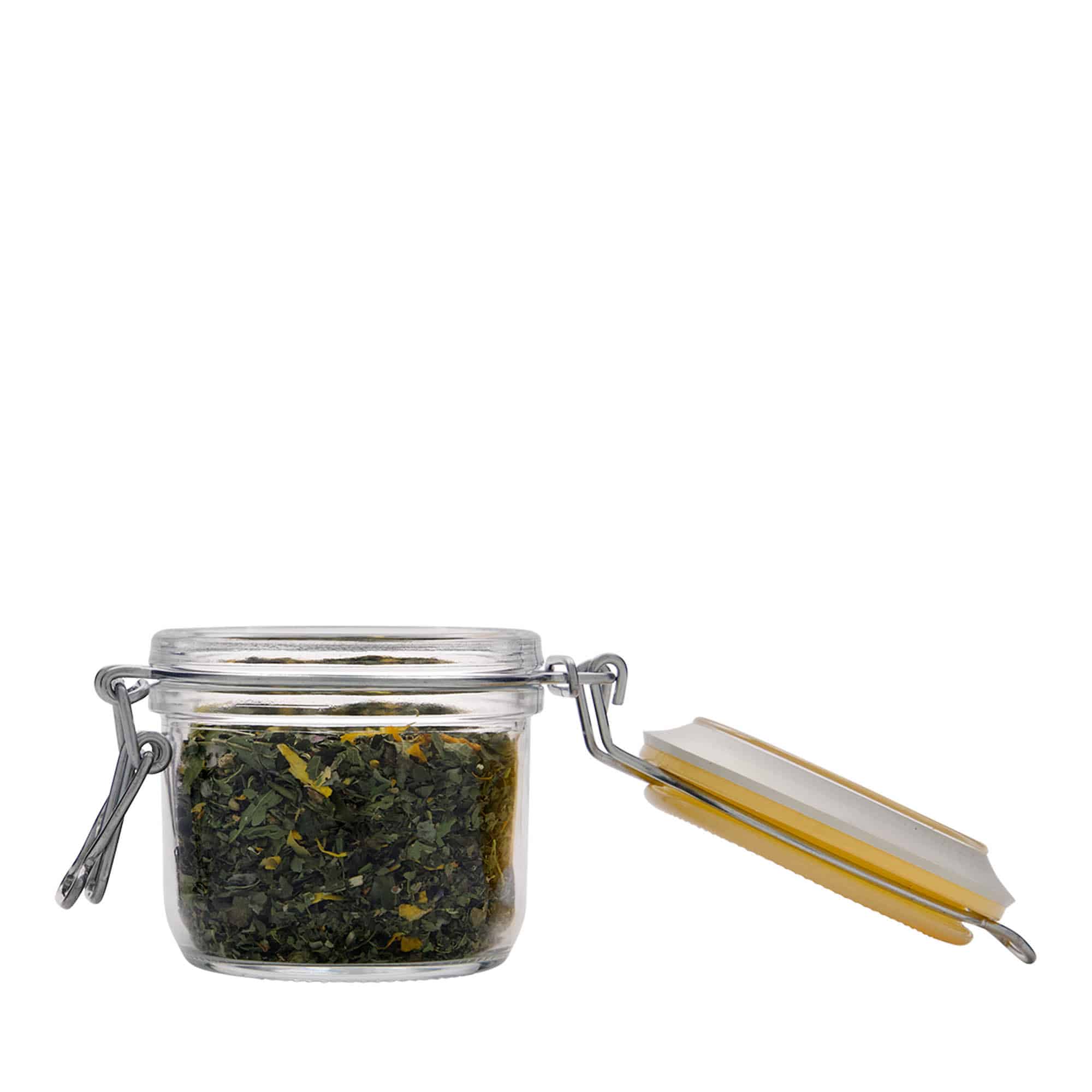 200 ml bocal à fermeture à levier 'Fido', jaune, ouverture : fermeture à levier