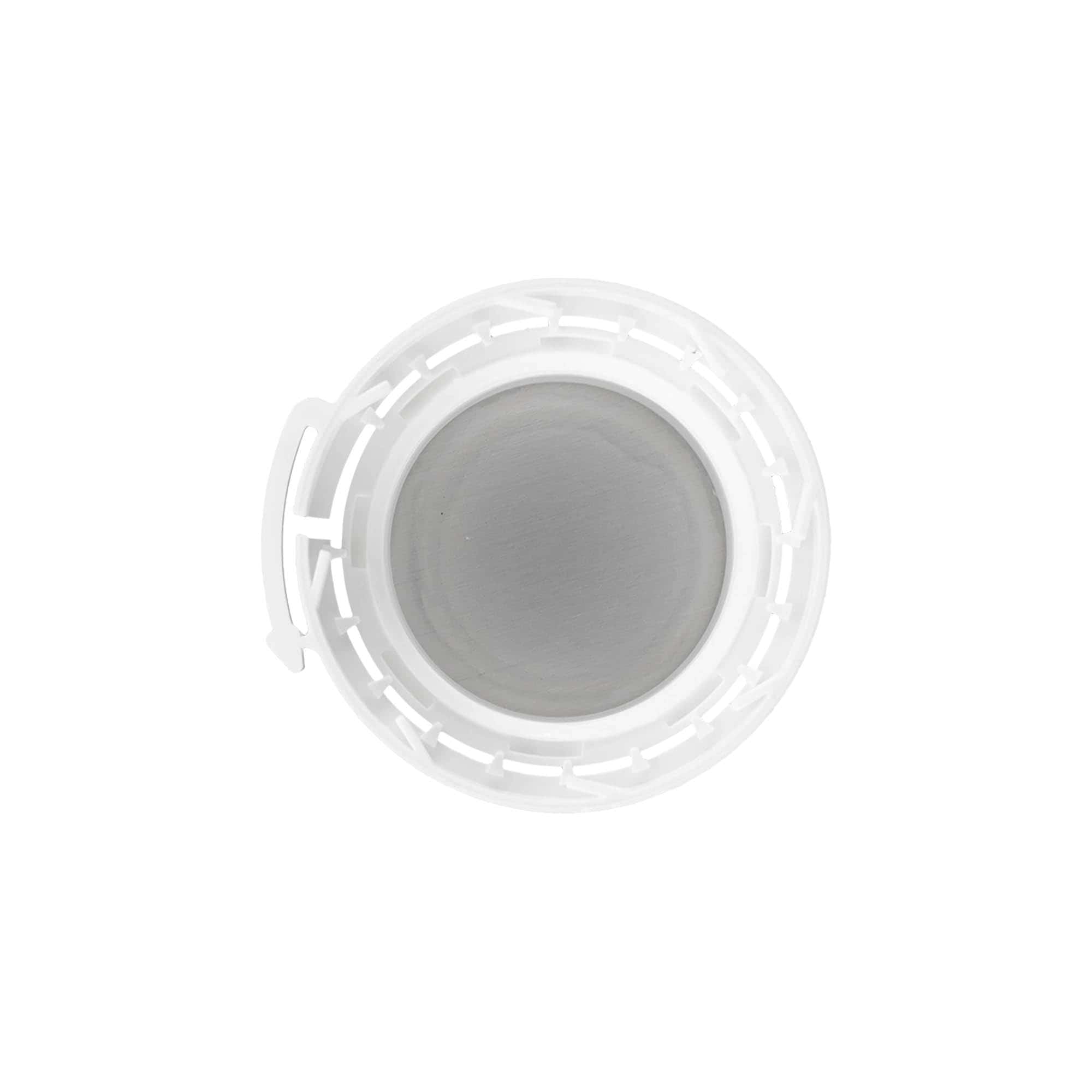 Bouchon à vis pour bouteille en aluminium, plastique PP, blanc, pour ouverture : DIN 32 Bouchon à vis pour bouteille en aluminium, plastique PP, blanc, pour ouverture : DIN 32