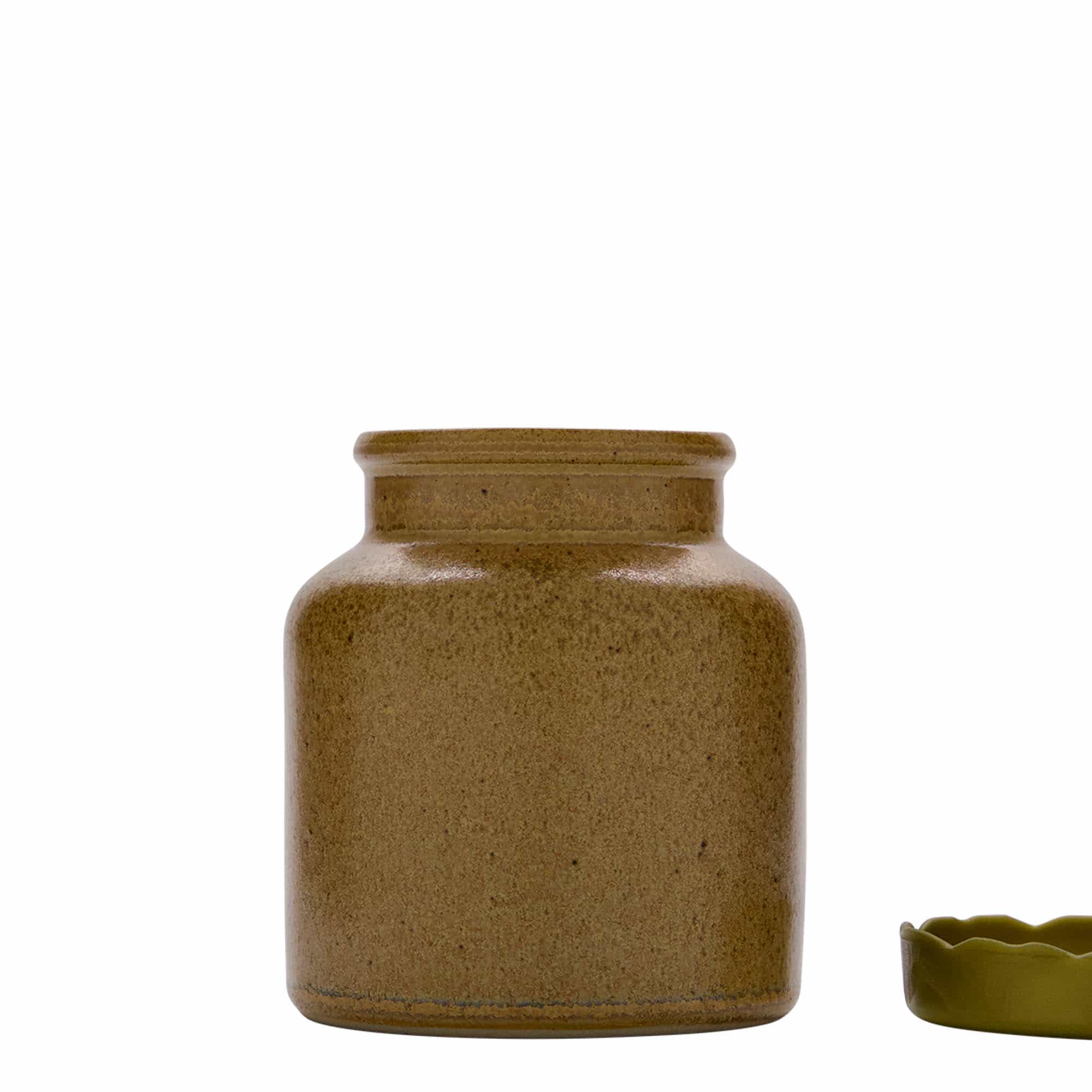 Pot en grès de 270 ml, céramique, brun-cristal, ouverture : couvercle à emboîtement