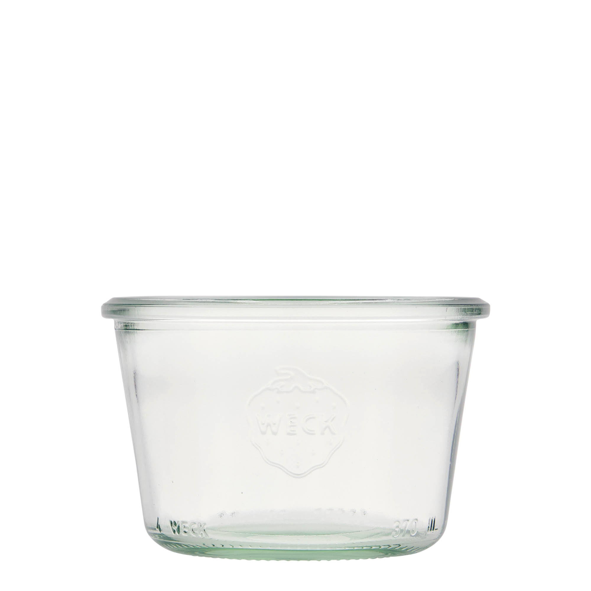370 ml bocal WECK à fond large, ouverture : bord rond 370 ml bocal WECK à fond large, ouverture : bord rond