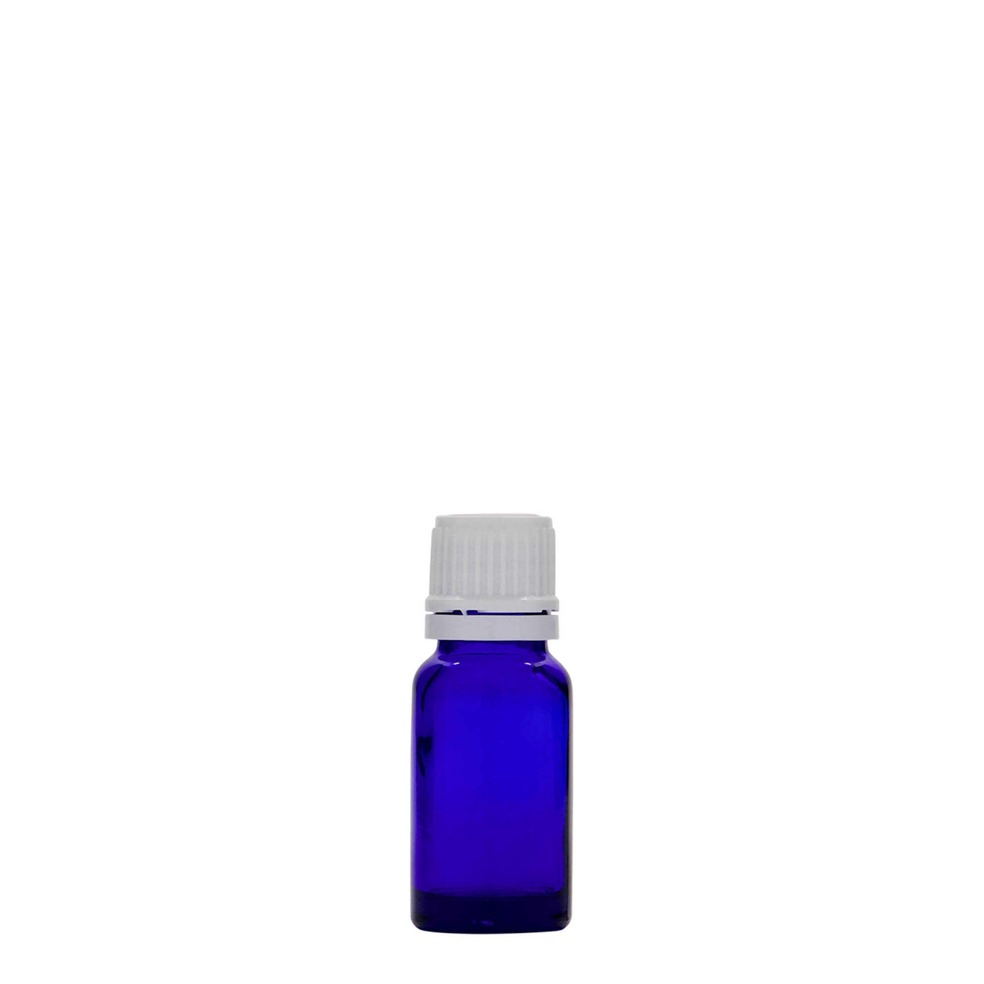 Flacon médical 10 ml, verre, bleu royal, ouverture : DIN 18
