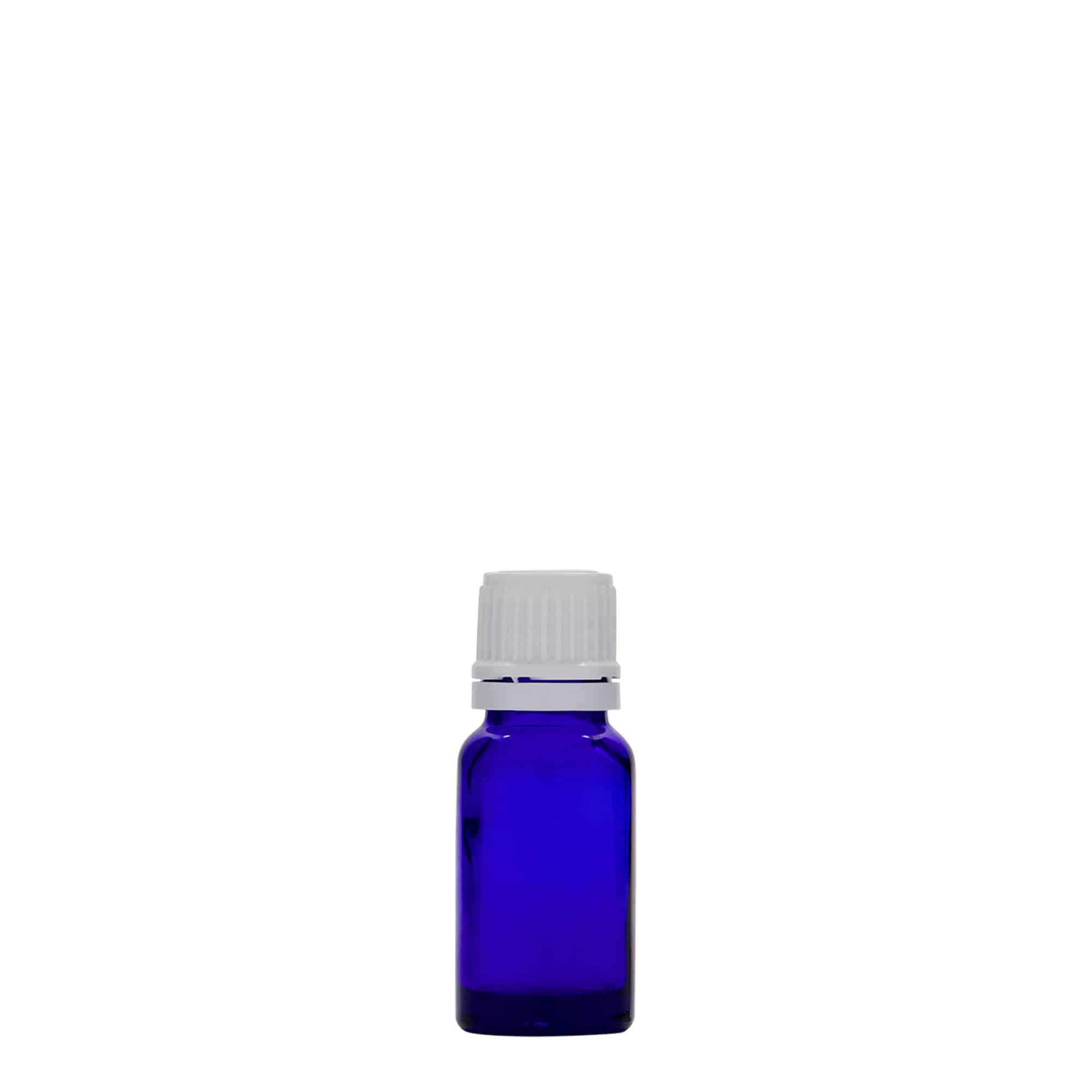 Flacon médical 10 ml, verre, bleu royal, ouverture : DIN 18