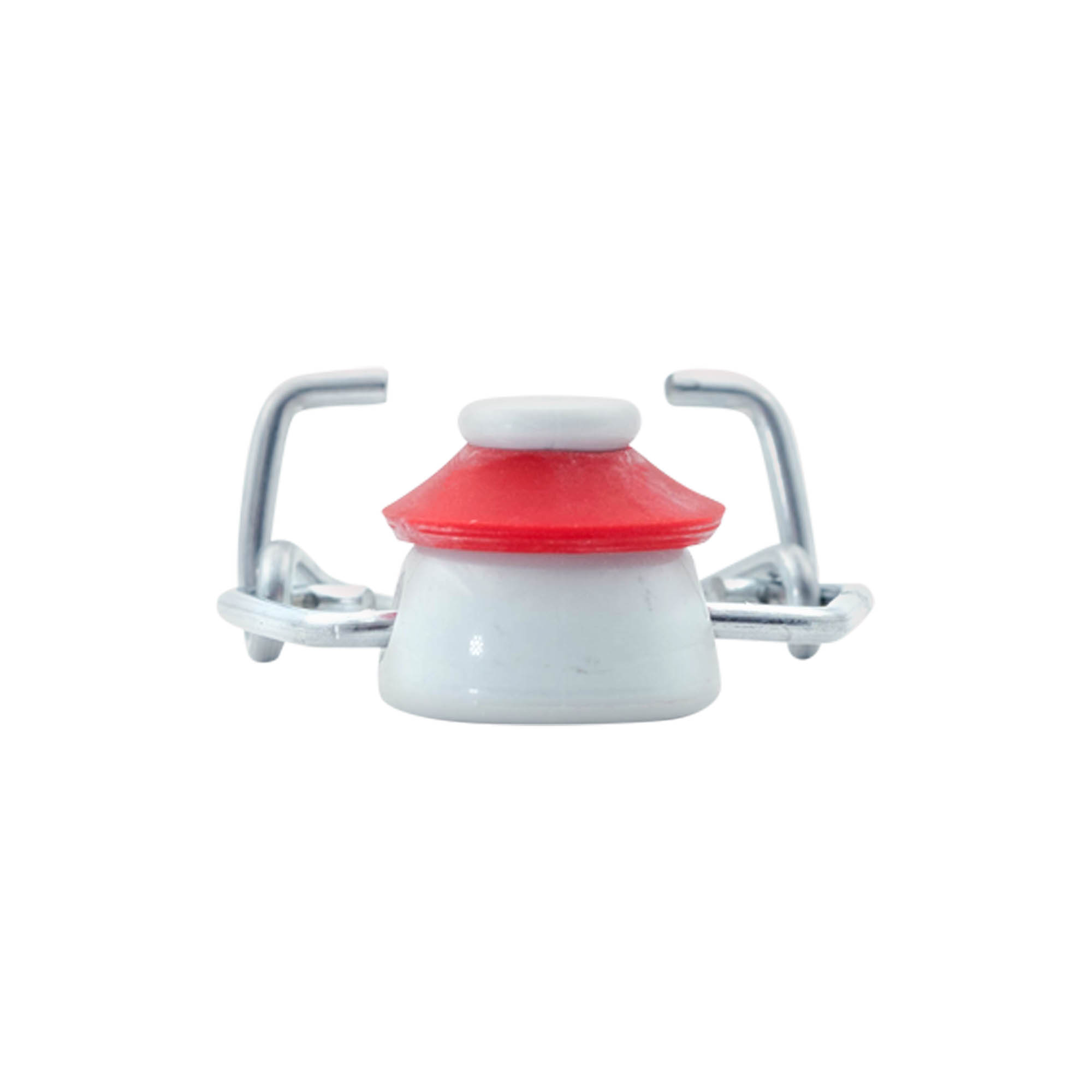 Fermeture à boucle standard, plastique, rouge-blanc Fermeture à boucle standard, plastique, rouge-blanc