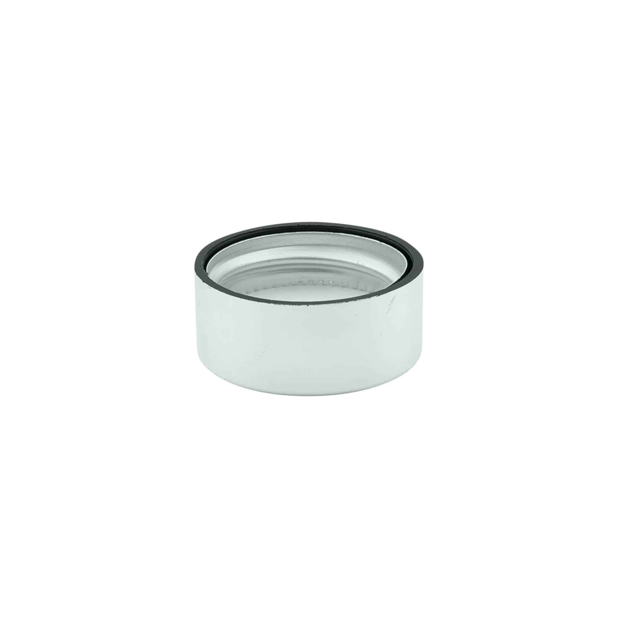 Bouchon à vis, plastique ABS, argent, pour ouverture : GPI 28/400