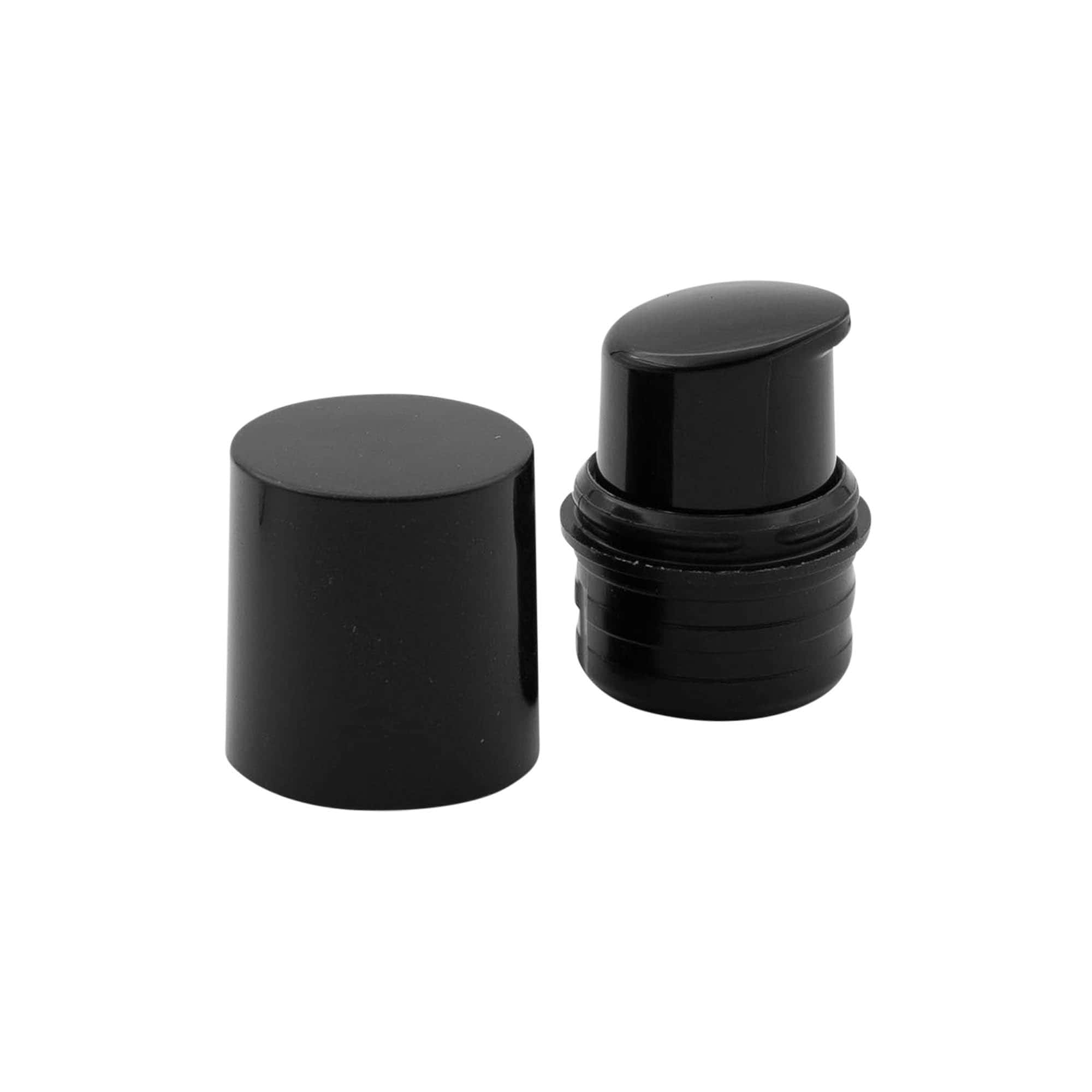 Pompe distributeur sans air « Nano », plastique PP, noir
