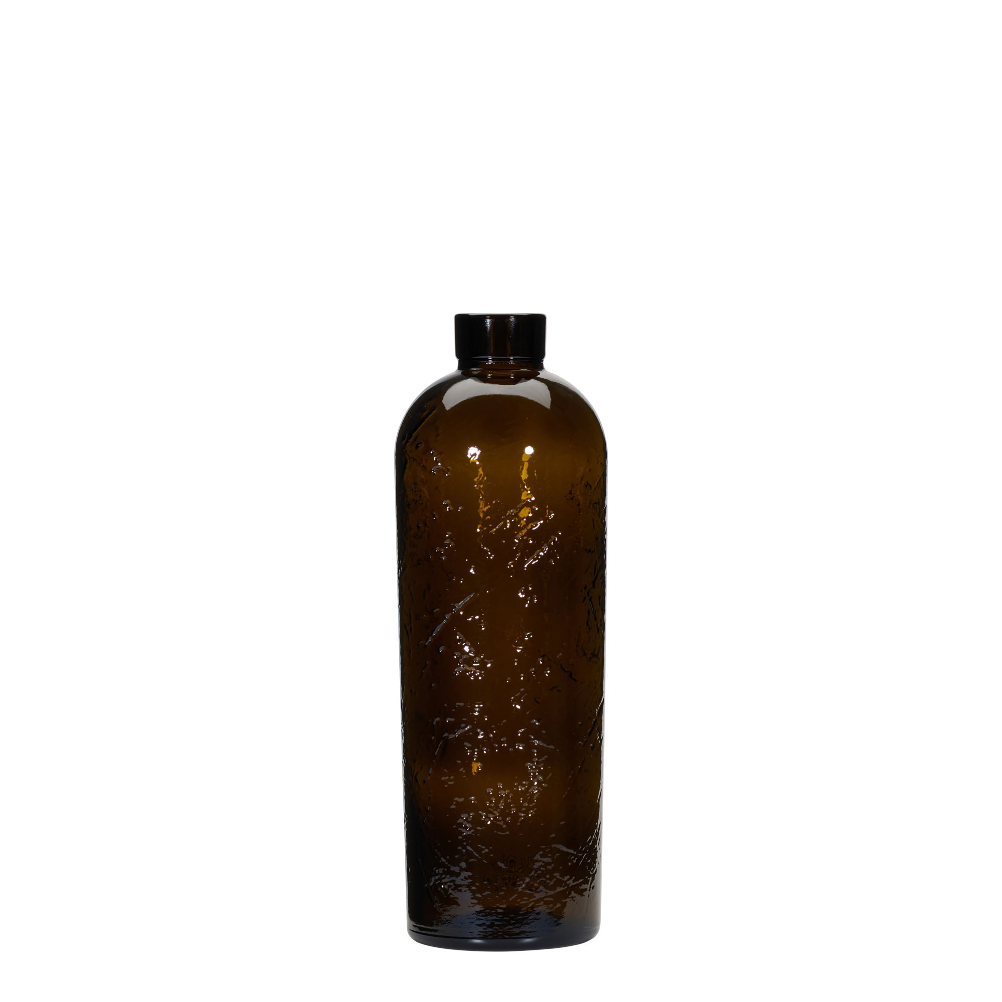 Bouteille en verre artisanale 700 ml « Natural », marron, ouverture : liège