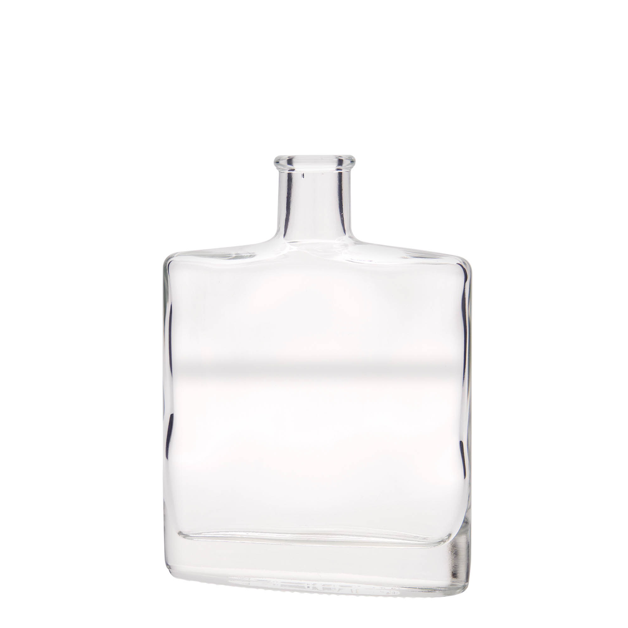 Bouteille en verre 350 ml 'Zorbas', ovale, ouverture : bouchon en liège Bouteille en verre 350 ml 'Zorbas', ovale, ouverture : bouchon en liège
