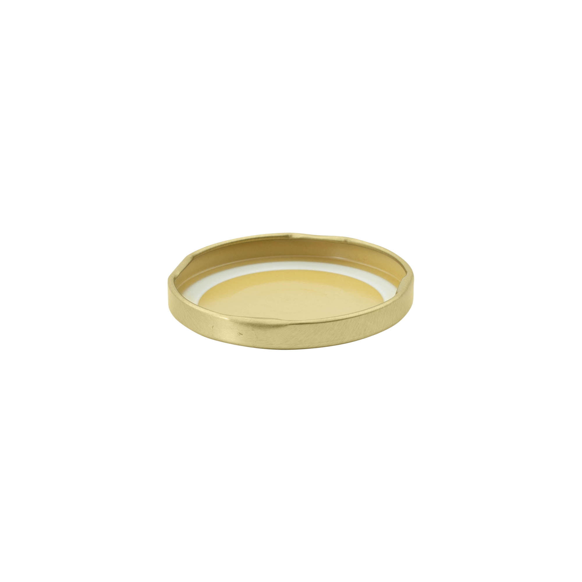 Bouchon à vis, tôle blanche, doré, pour ouverture : TO 63 Bouchon à vis, tôle blanche, doré, pour ouverture : TO 63