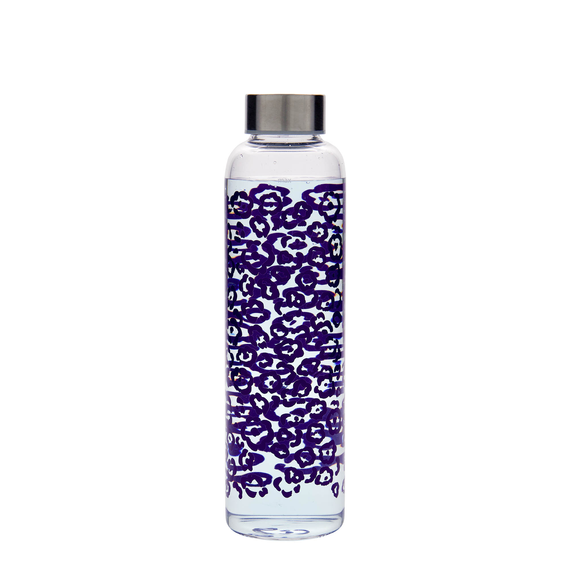 Gourde 500 ml 'Perseus', motif : fleurs lilas, col : bouchon à vis