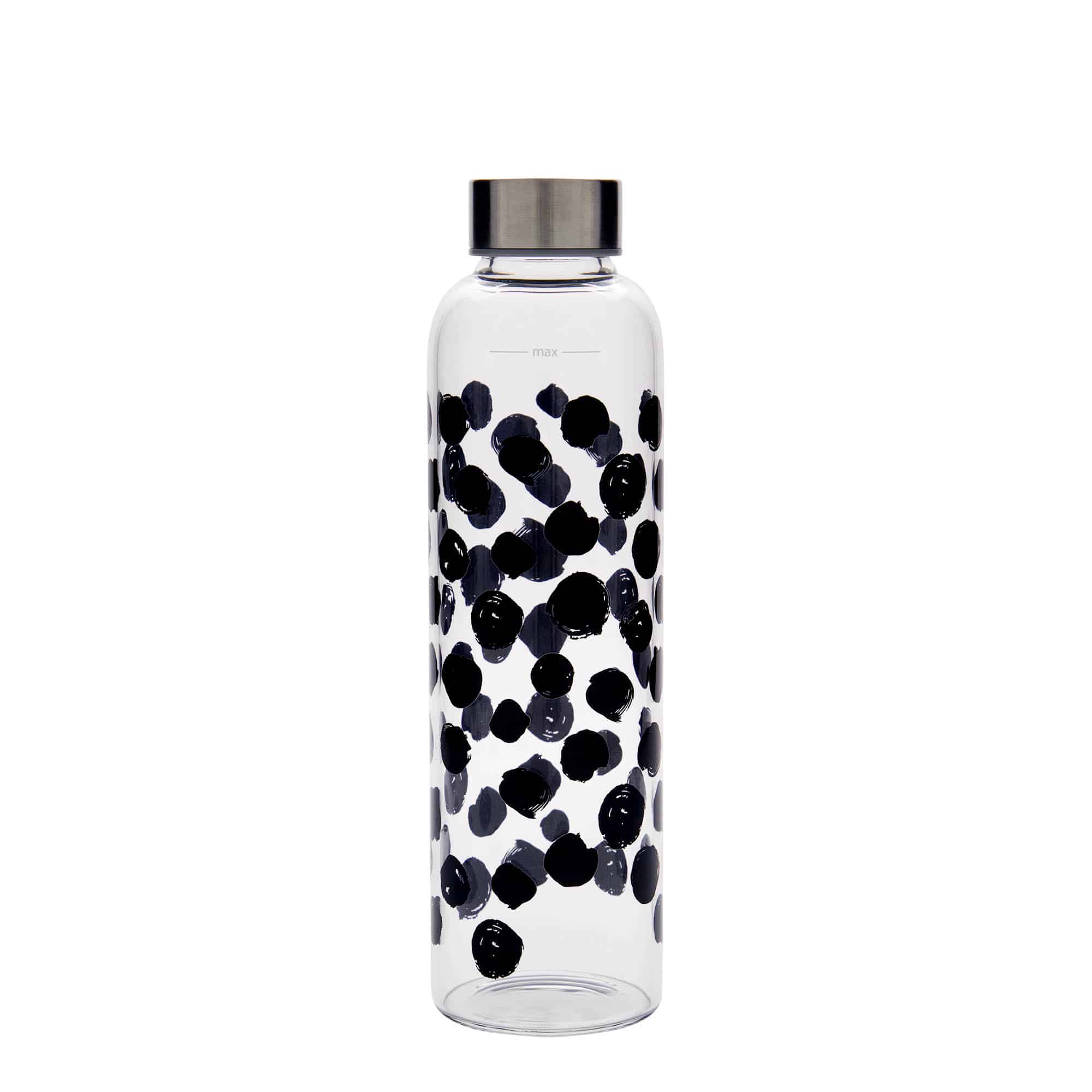 Bouteille d'eau 500 ml 'Perseus - Points noirs', ouverture : bouchon à vis
