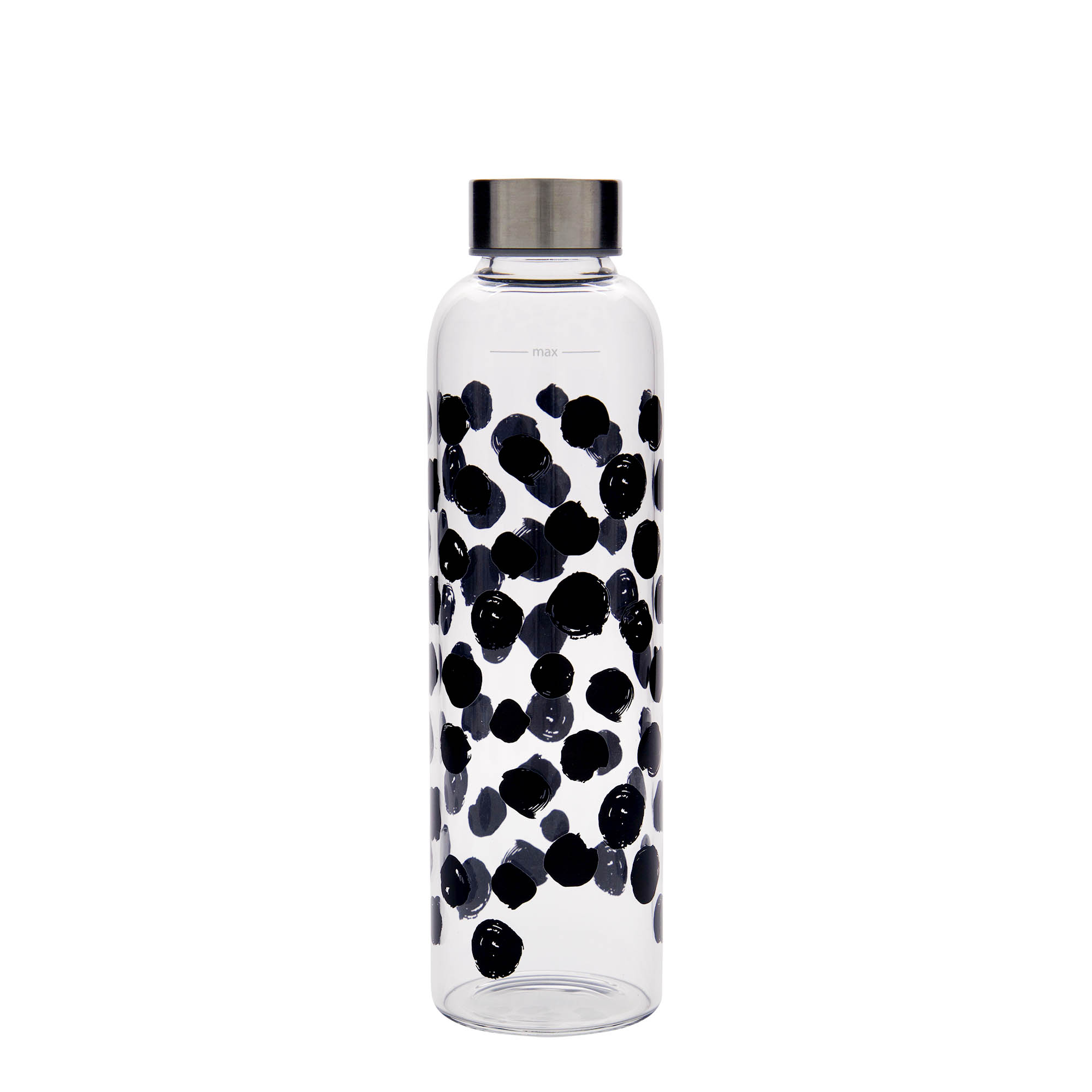 Bouteille d'eau 500 ml 'Perseus - Points noirs', ouverture : bouchon à vis Bouteille d'eau 500 ml 'Perseus - Points noirs', ouverture : bouchon à vis