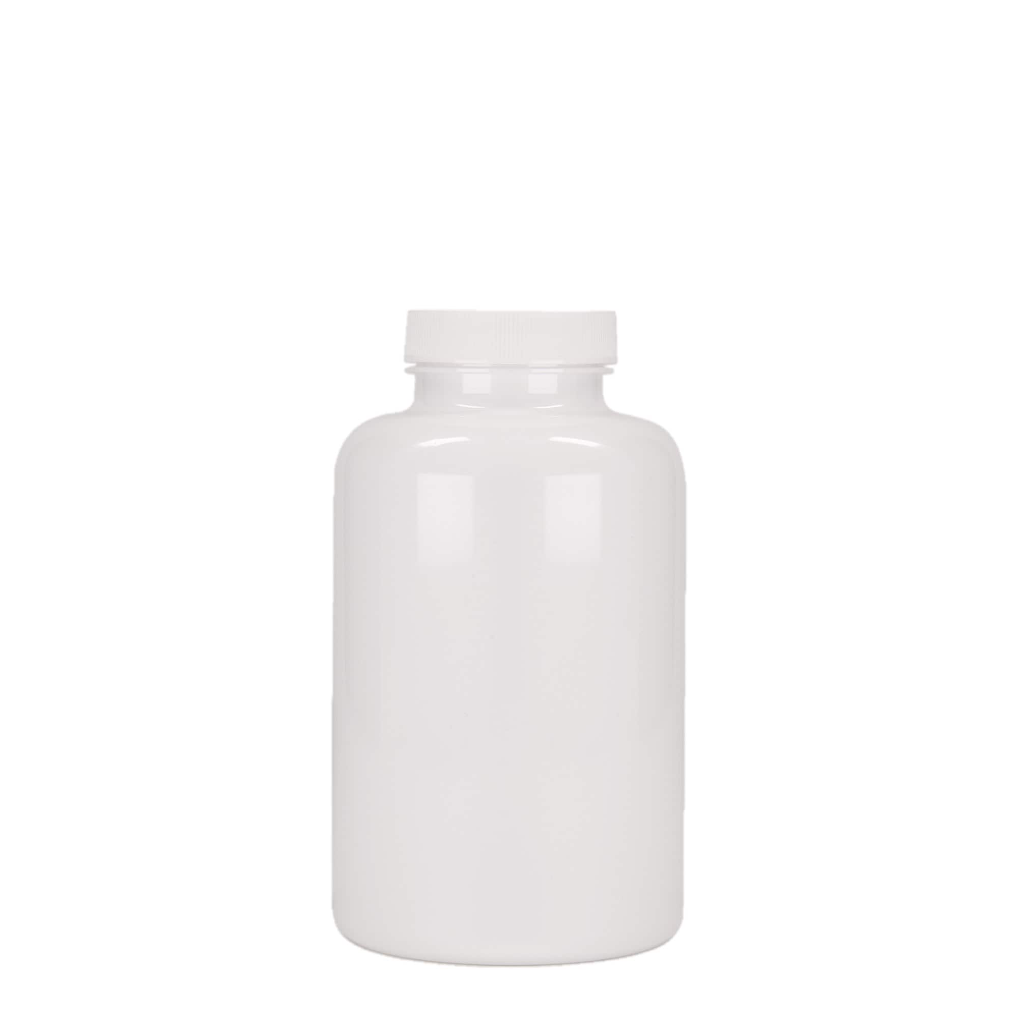 500 ml flacon PET, plastique, blanc, ouverture : 45/400