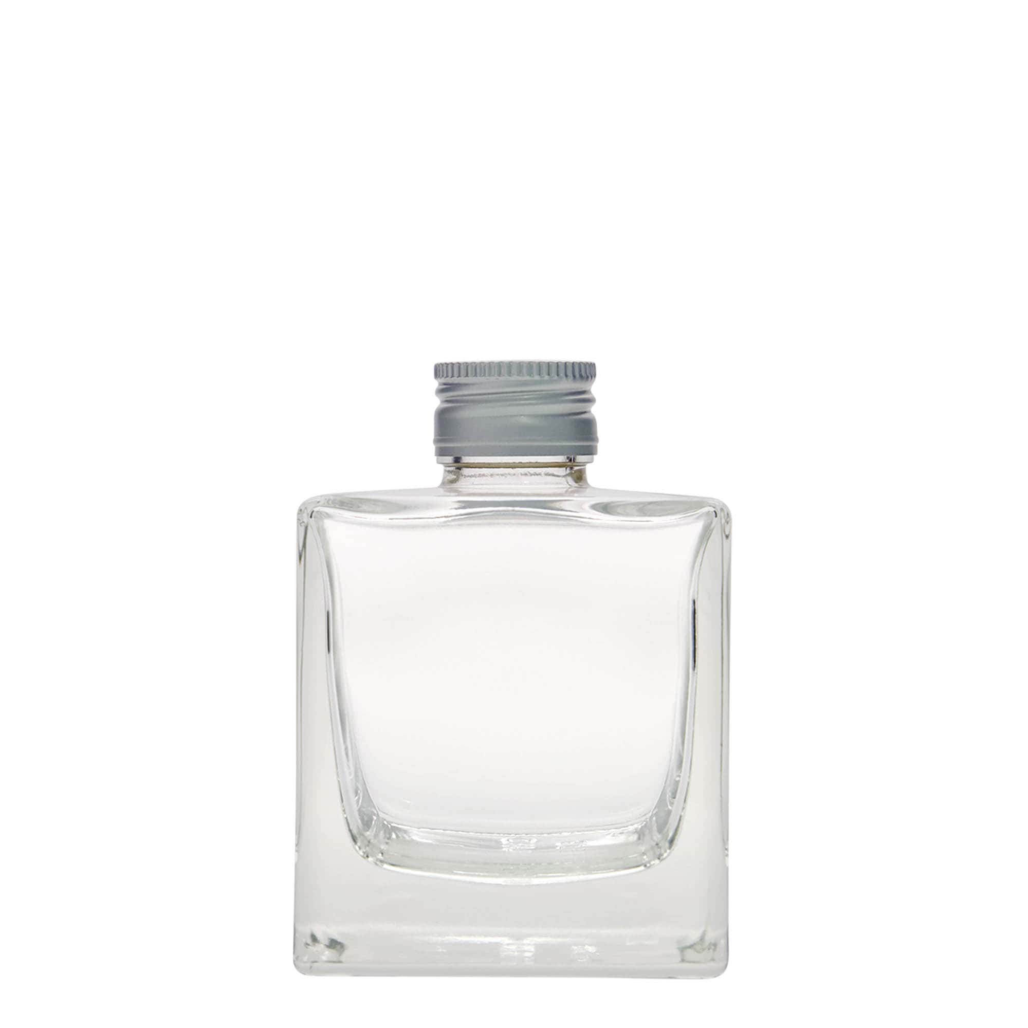 Flacon en verre 200 ml 'Cube', carré, ouverture : PP 28
