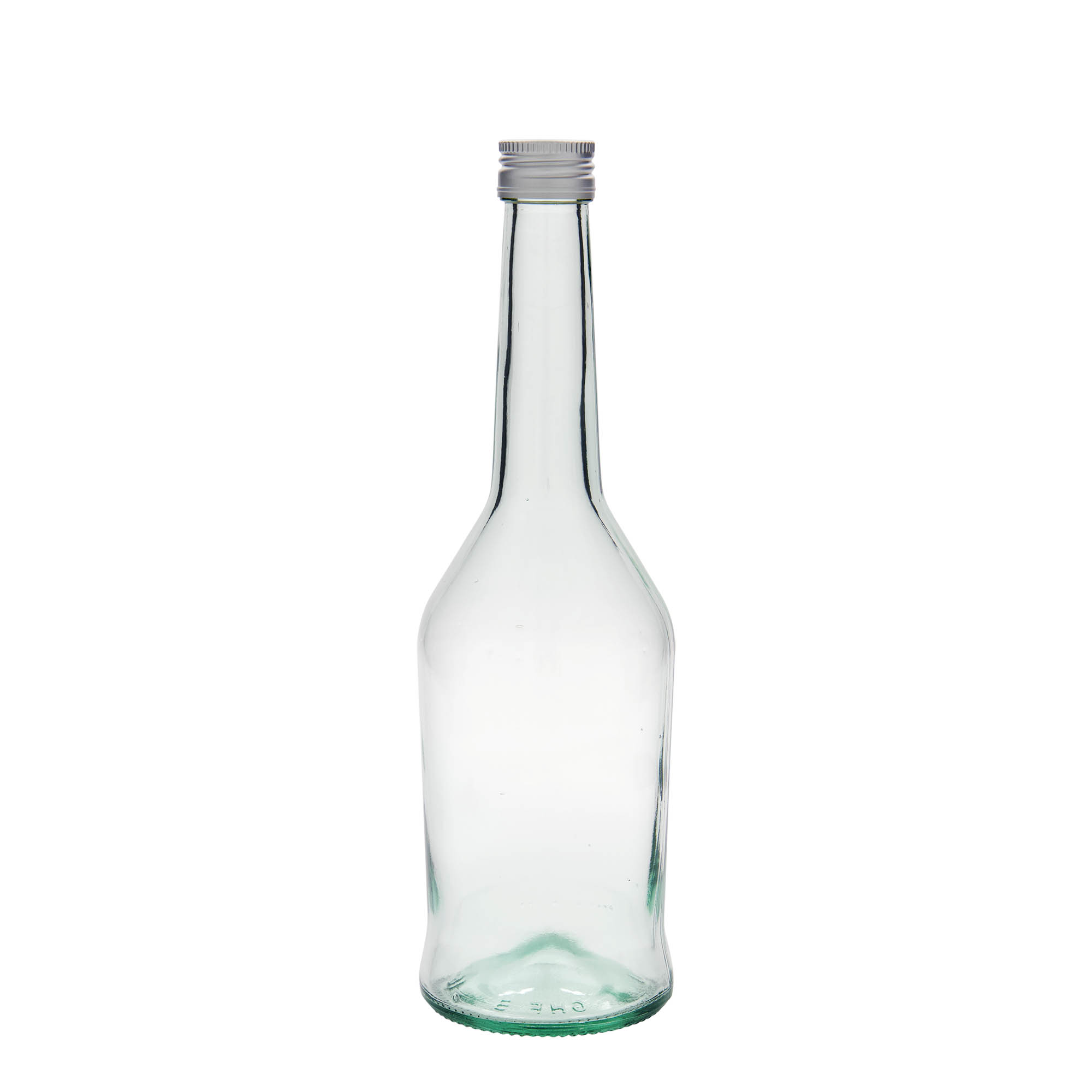 Bouteille d’alcool en verre 500 ml, col : PP 28
