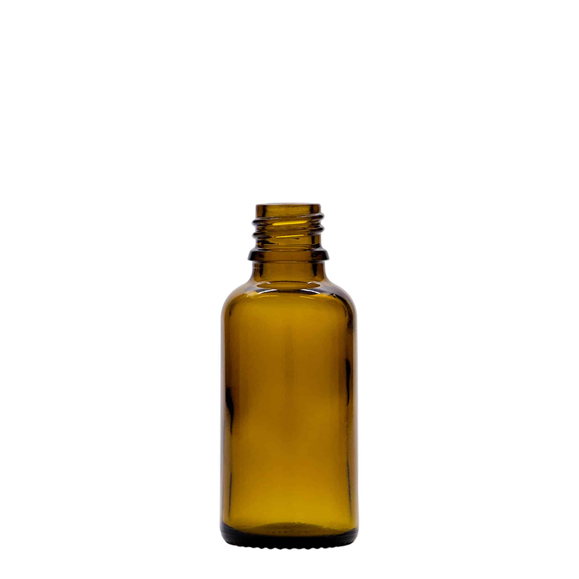 Flacon compte-gouttes médical 30 ml, verre, marron, bouchage: DIN 18 Flacon compte-gouttes médical 30 ml, verre, marron, bouchage: DIN 18