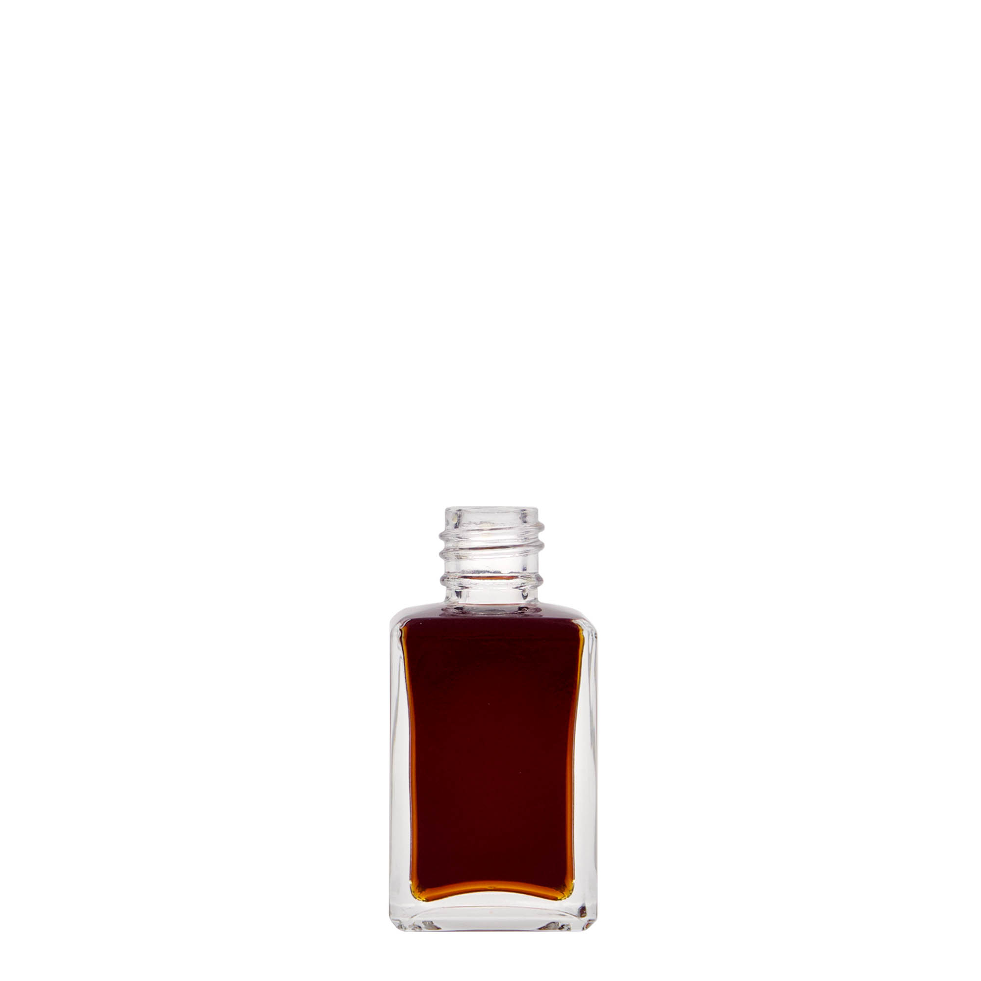 Flacon en verre 30 ml 'Tamme', carré, ouverture : PP 18 Flacon en verre 30 ml 'Tamme', carré, ouverture : PP 18