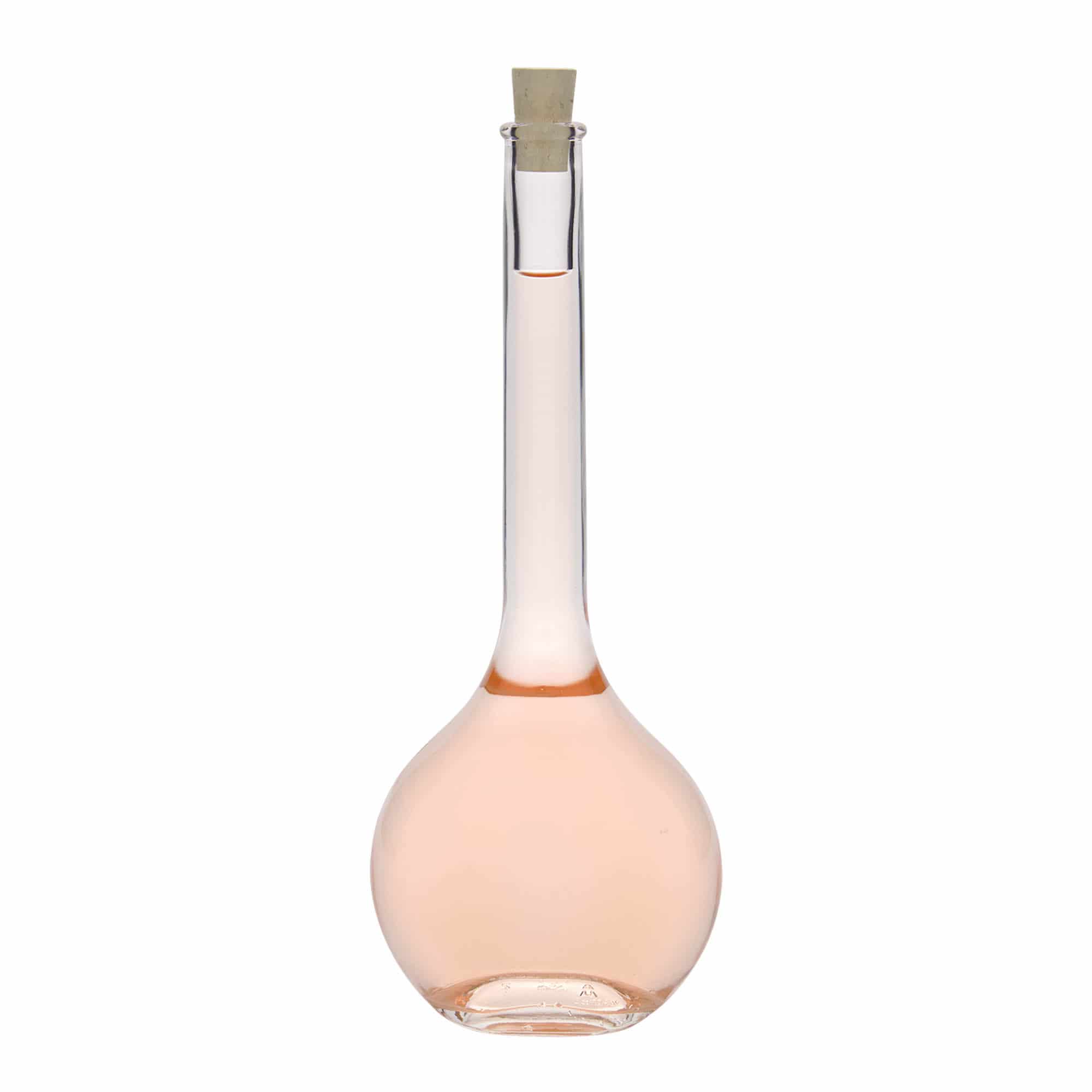 Bouteille en verre 500 ml « Contessa », ovale, ouverture : bouchon en liège